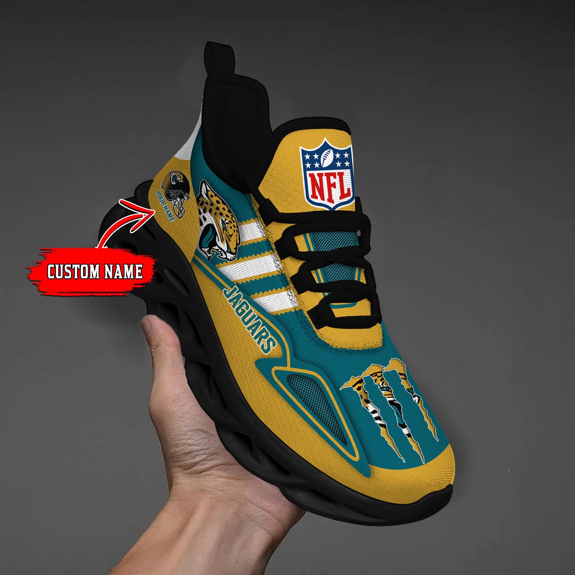 FoxnFish Jacksonville Jaguars Max Soul Shoes Sneakers For Men And Women