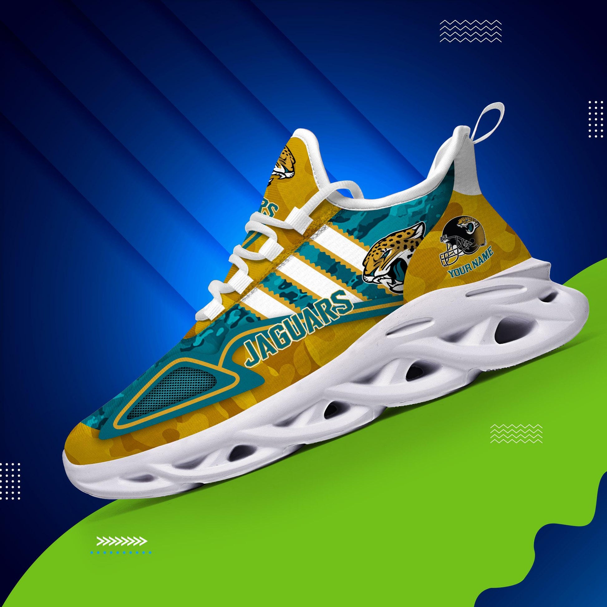 FoxnFish Jacksonville Jaguars Max Soul Shoes Sneakers For Men And Women