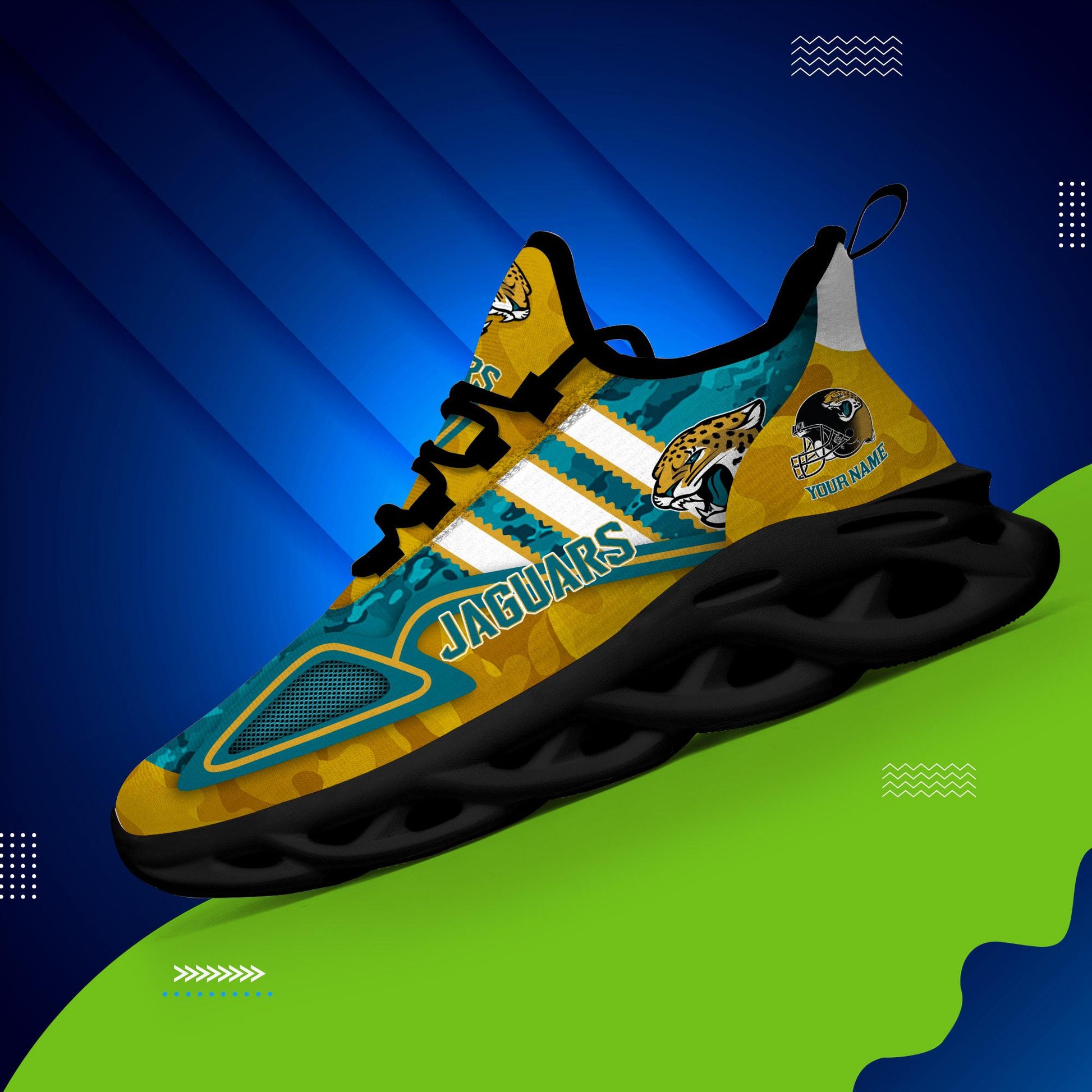 FoxnFish Jacksonville Jaguars Max Soul Shoes Sneakers For Men And Women