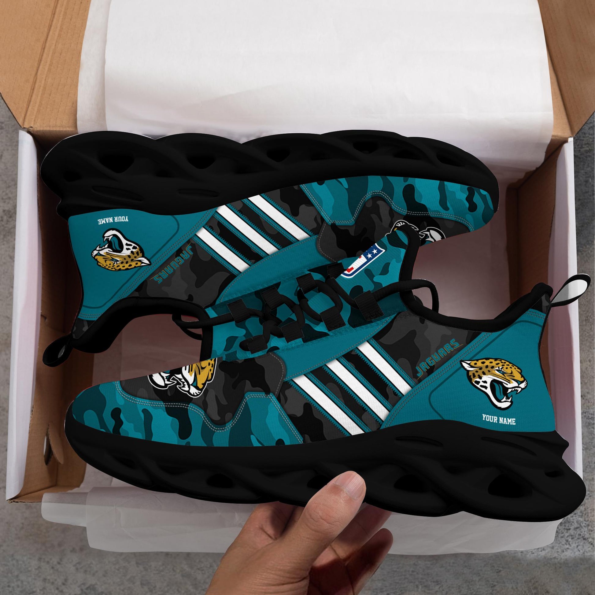 FoxnFish Jacksonville Jaguars Max Soul Shoes Sneakers For Men And Women