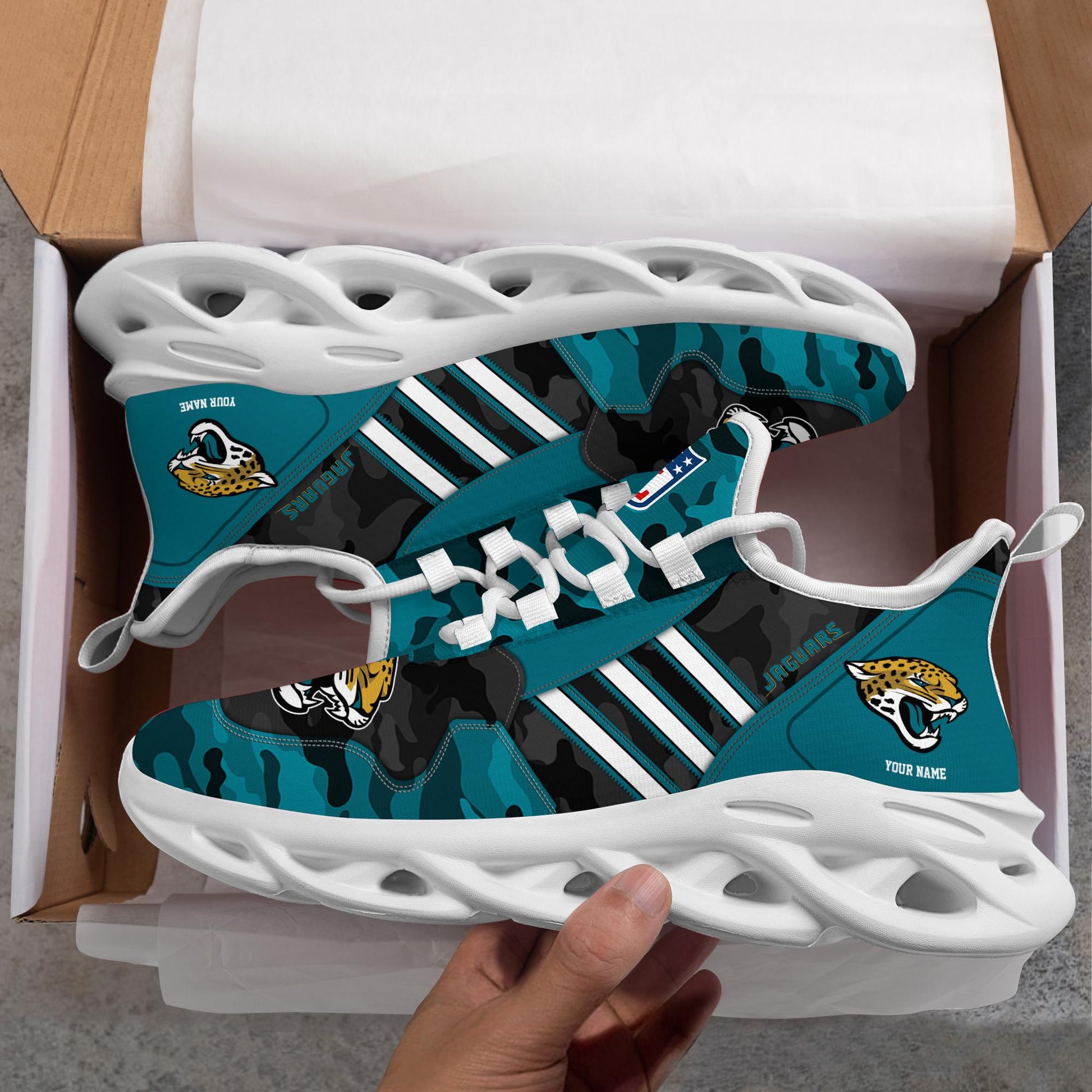 FoxnFish Jacksonville Jaguars Max Soul Shoes Sneakers For Men And Women