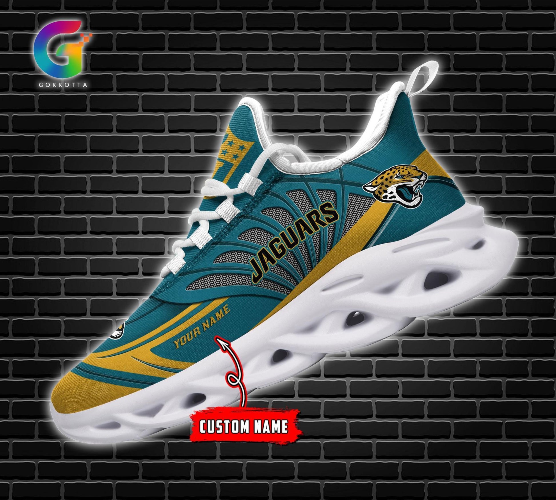 FoxnFish Jacksonville Jaguars Max Soul Shoes Sneakers For Men And Women