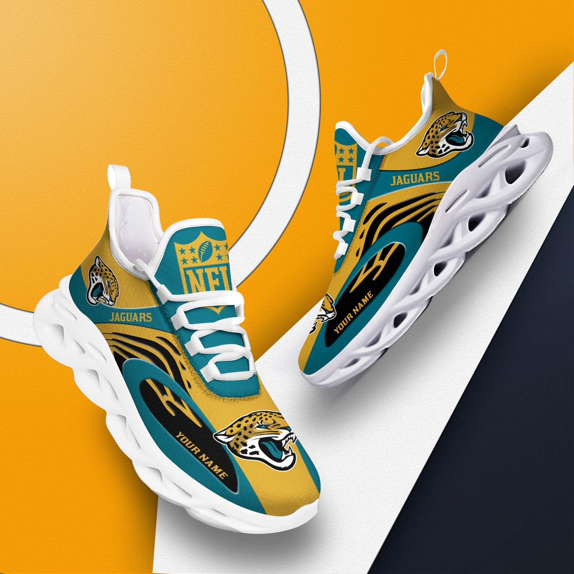 FoxnFish Jacksonville Jaguars Max Soul Shoes Sneakers For Men And Women