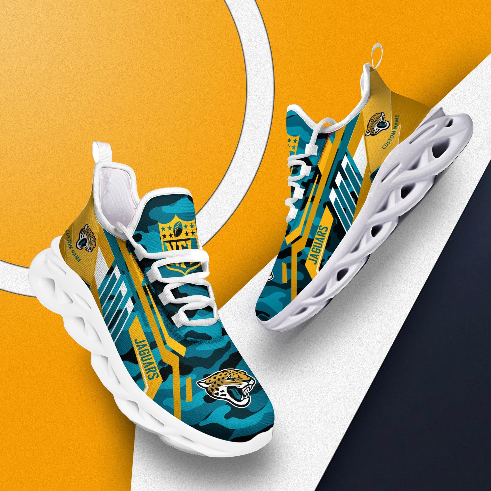 FoxnFish Jacksonville Jaguars Max Soul Shoes Sneakers For Men And Women