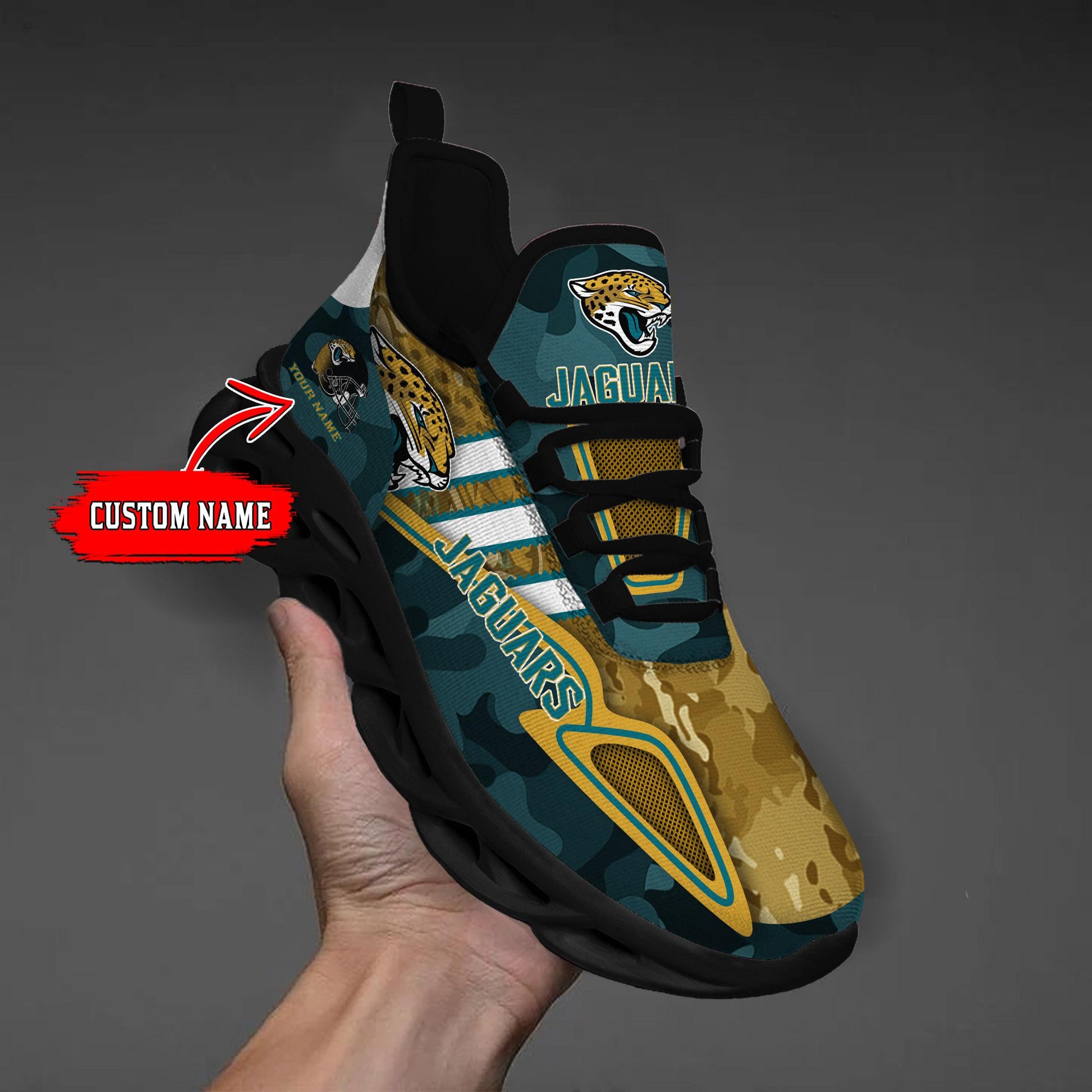 FoxnFish Jacksonville Jaguars Max Soul Shoes Sneakers For Men And Women