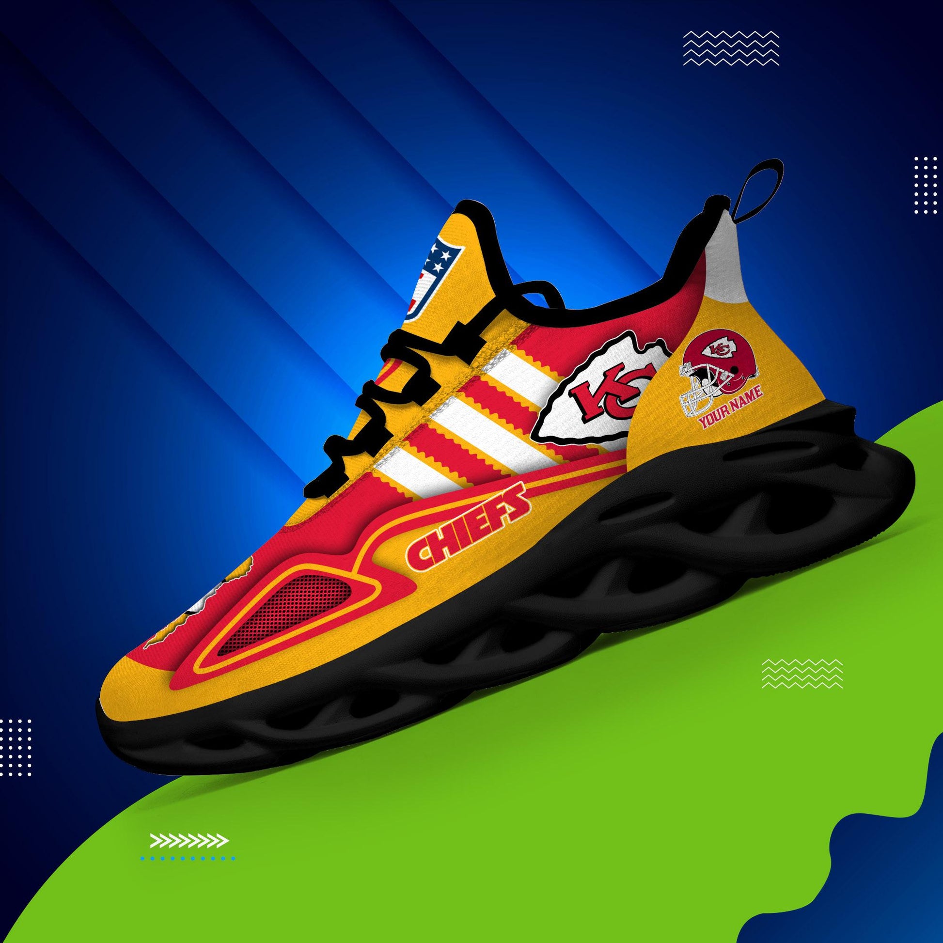 FoxnFish Kansas City Chiefs Max Soul Shoes Sneakers For Men And Women