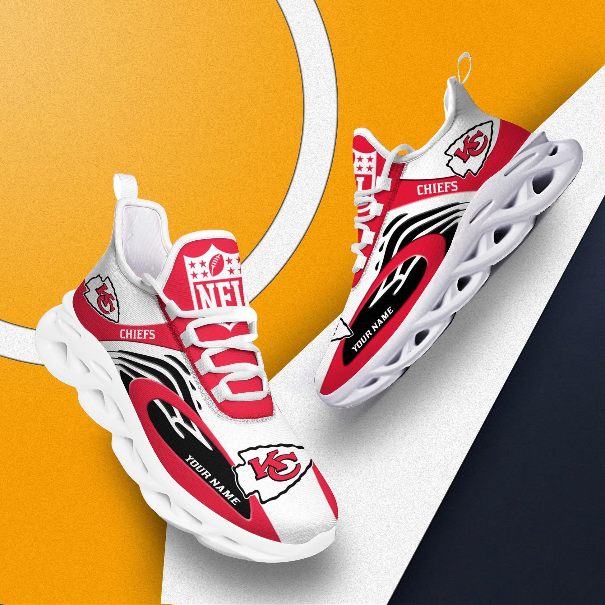 FoxnFish Kansas City Chiefs Max Soul Shoes Sneakers For Men And Women