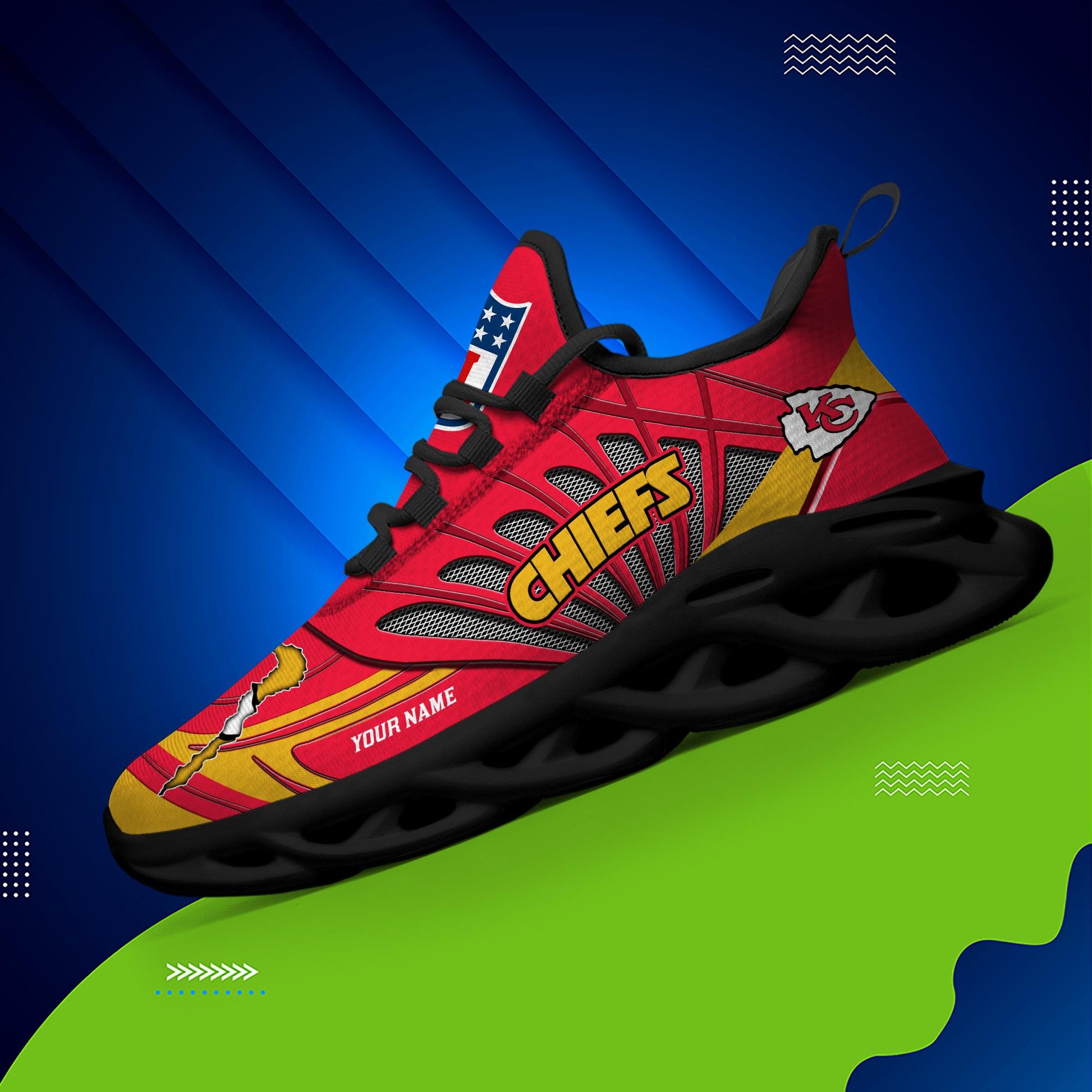 FoxnFish Kansas City Chiefs Max Soul Shoes Sneakers For Men And Women