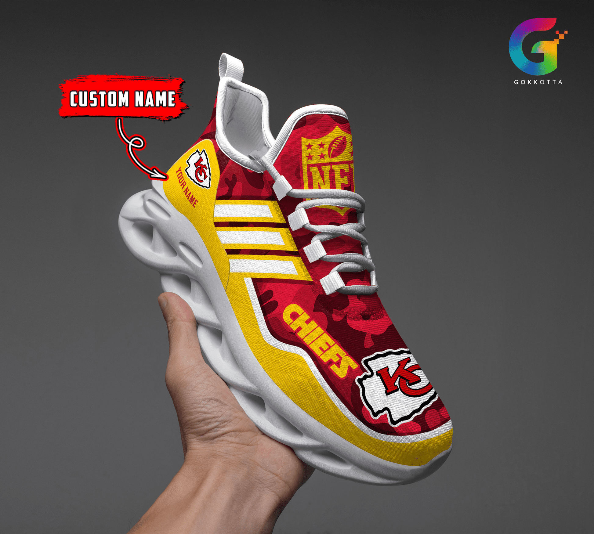 FoxnFish Kansas City Chiefs Max Soul Shoes Sneakers For Men And Women