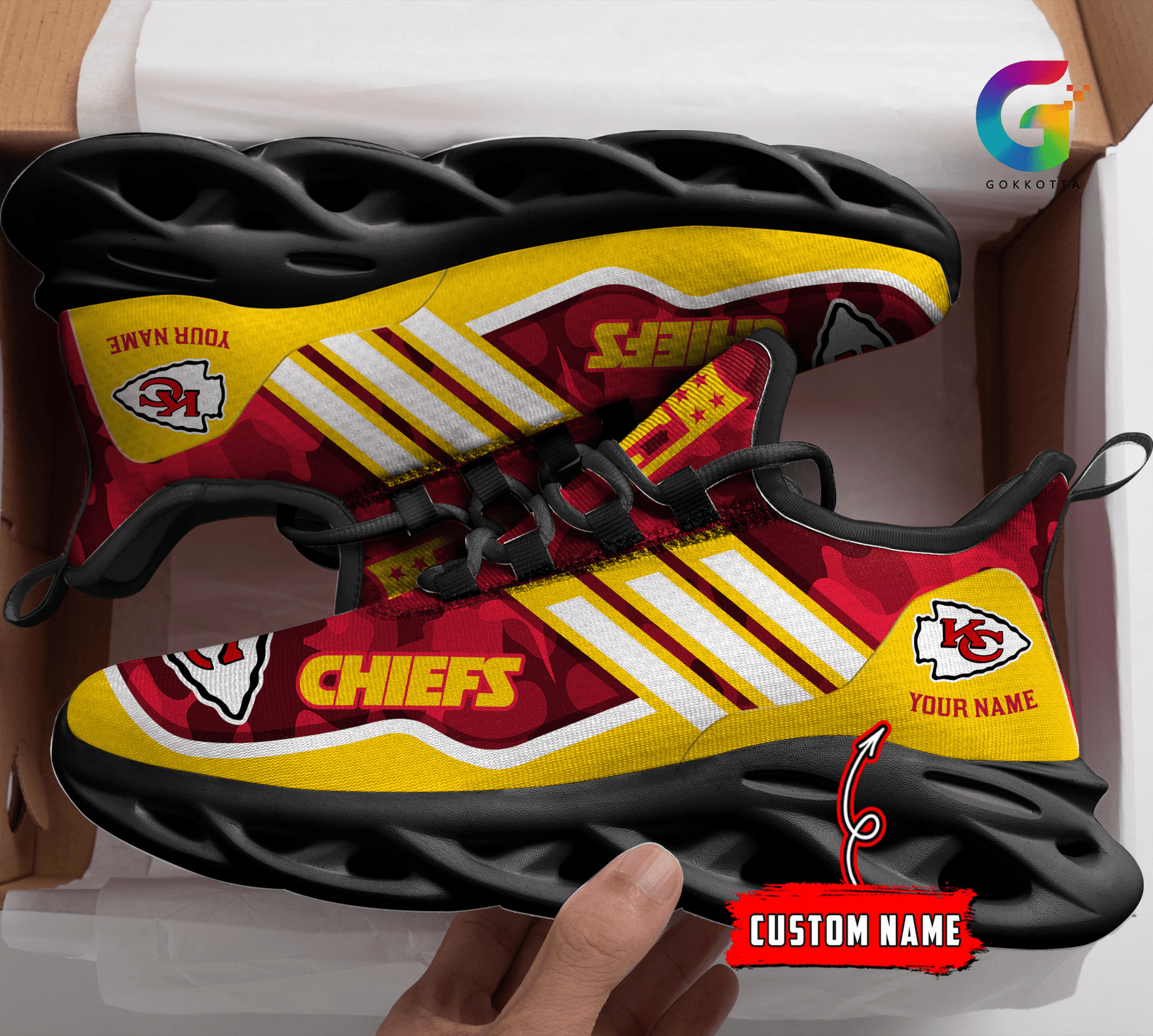 FoxnFish Kansas City Chiefs Max Soul Shoes Sneakers For Men And Women