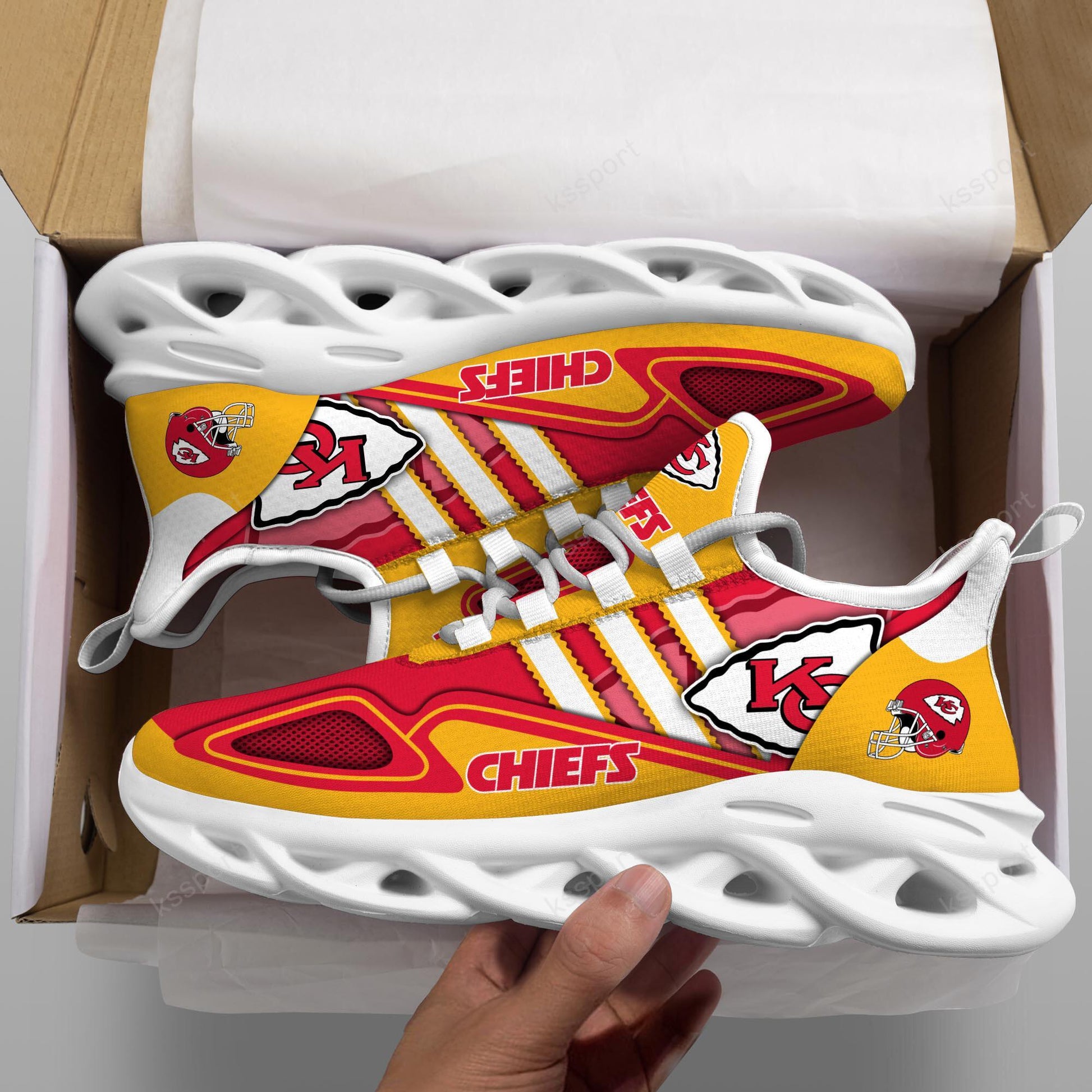 FoxnFish Kansas City Chiefs Max Soul Shoes Sneakers For Men And Women