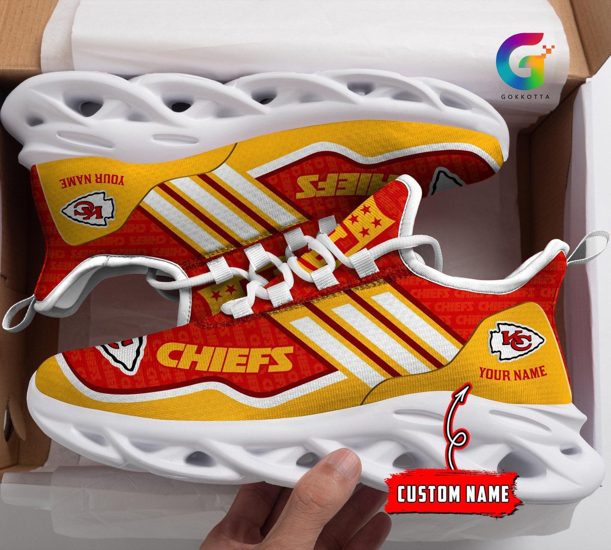 FoxnFish Kansas City Chiefs Max Soul Shoes Sneakers For Men And Women