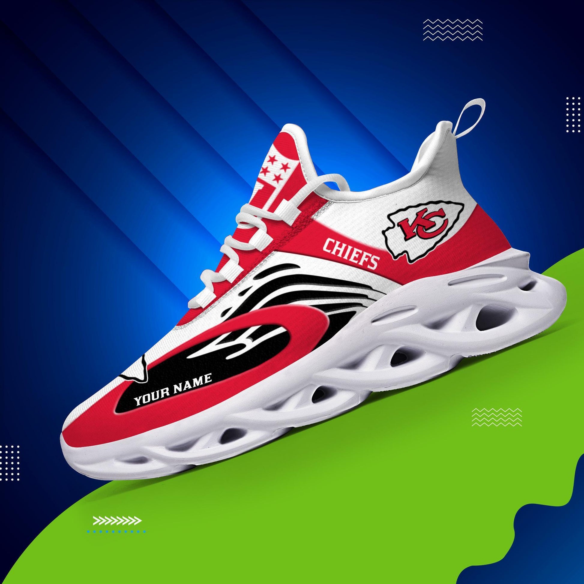 FoxnFish Kansas City Chiefs Max Soul Shoes Sneakers For Men And Women