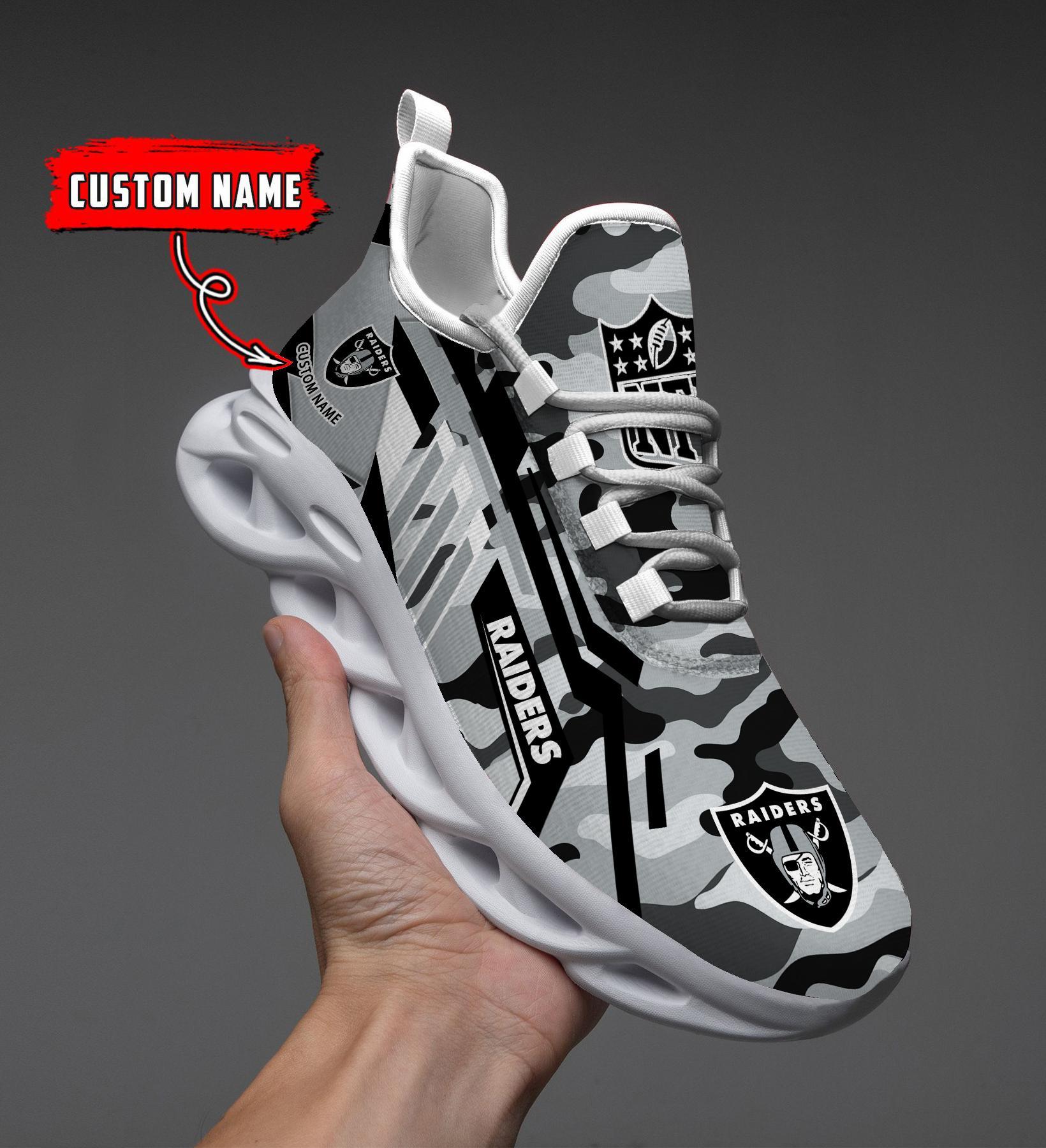 FoxnFish Las Vegas Raiders Max Soul Shoes Sneakers For Men And Women