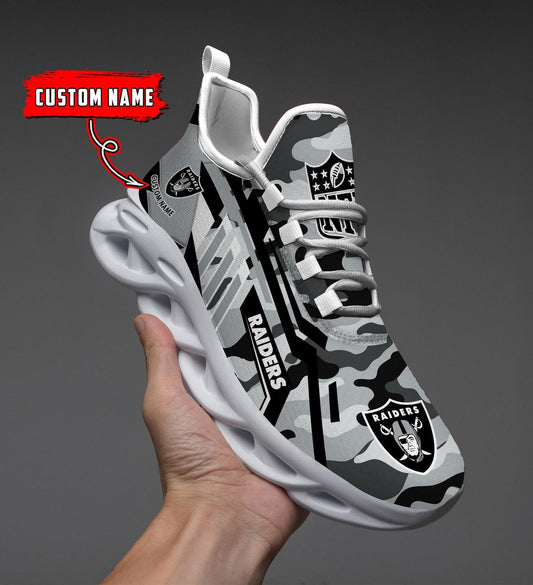 FoxnFish Las Vegas Raiders Max Soul Shoes Sneakers For Men And Women