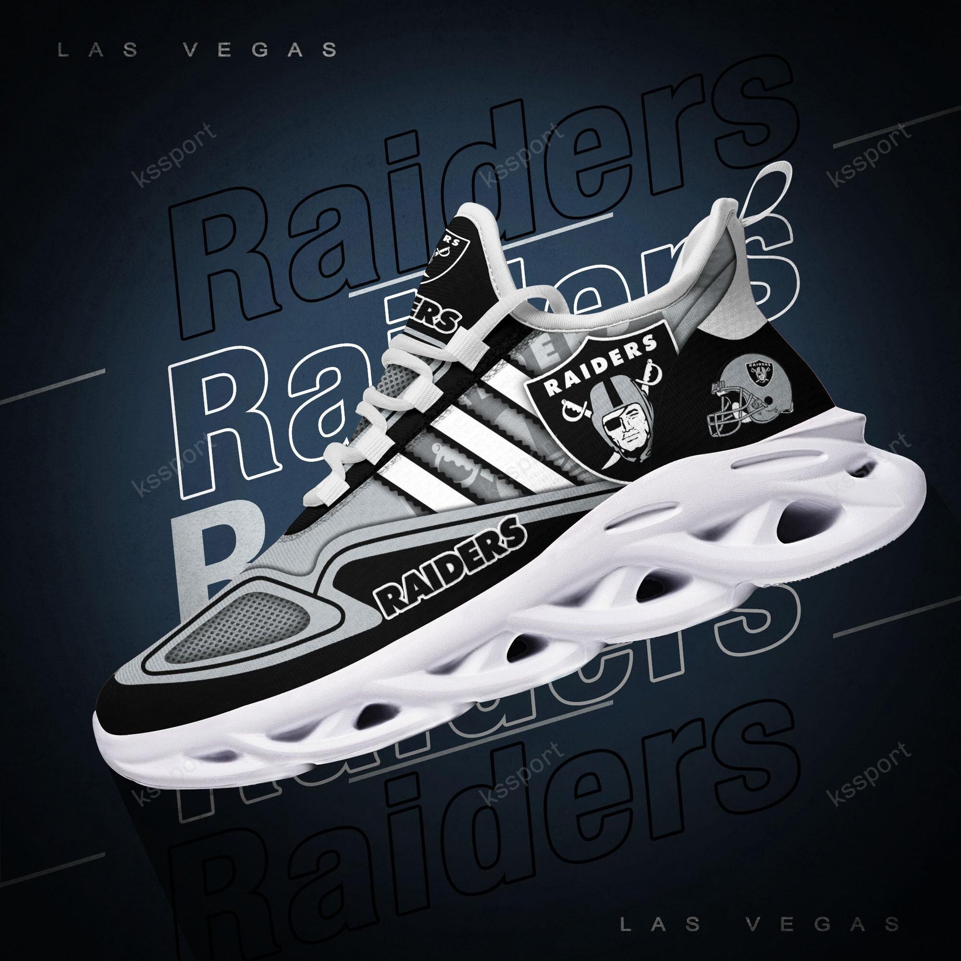 FoxnFish Las Vegas Raiders Max Soul Shoes Sneakers For Men And Women