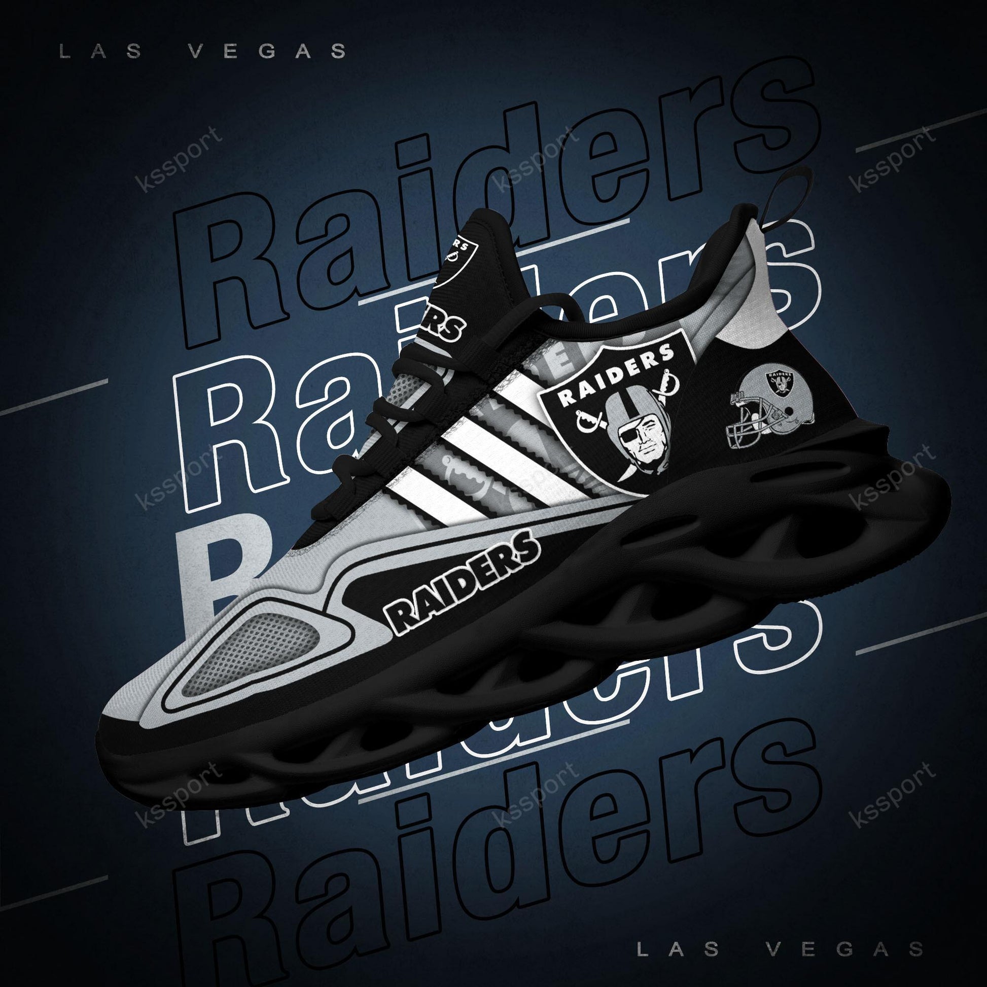 FoxnFish Las Vegas Raiders Max Soul Shoes Sneakers For Men And Women