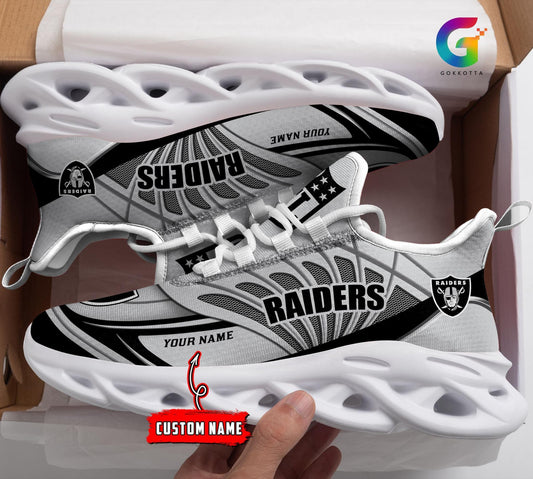 FoxnFish Las Vegas Raiders Max Soul Shoes Sneakers For Men And Women