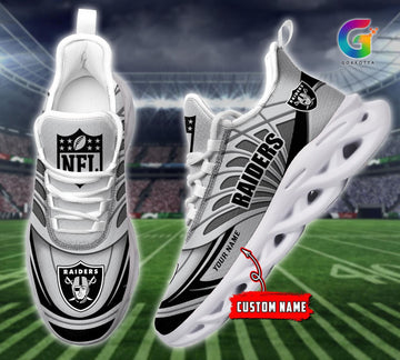 FoxnFish Las Vegas Raiders Max Soul Shoes Sneakers For Men And Women