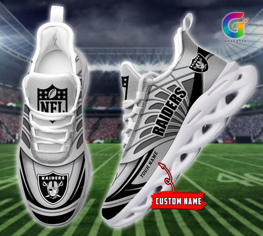 FoxnFish Las Vegas Raiders Max Soul Shoes Sneakers For Men And Women