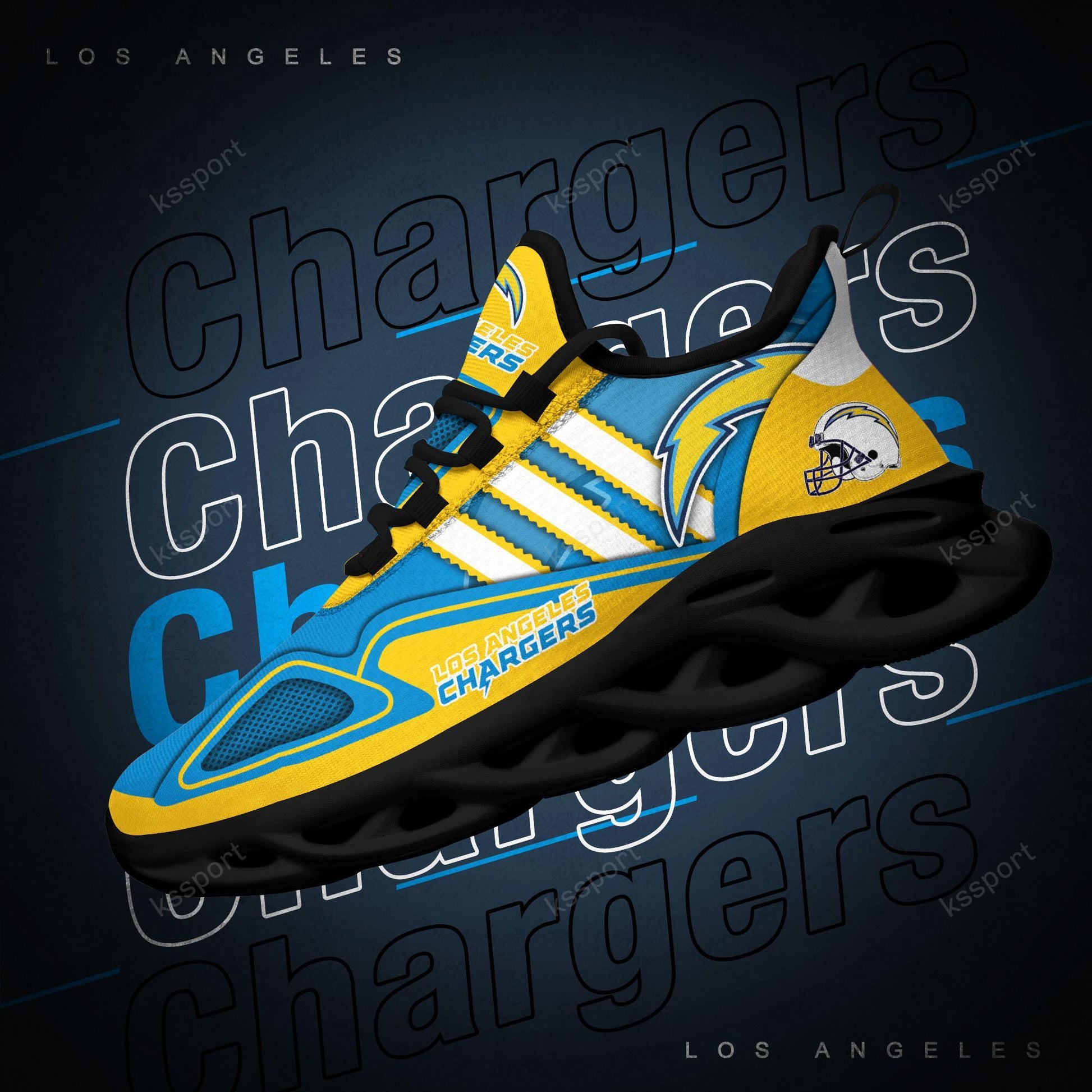 FoxnFish Los Angeles Chargers Max Soul Shoes Sneakers For Men And Women