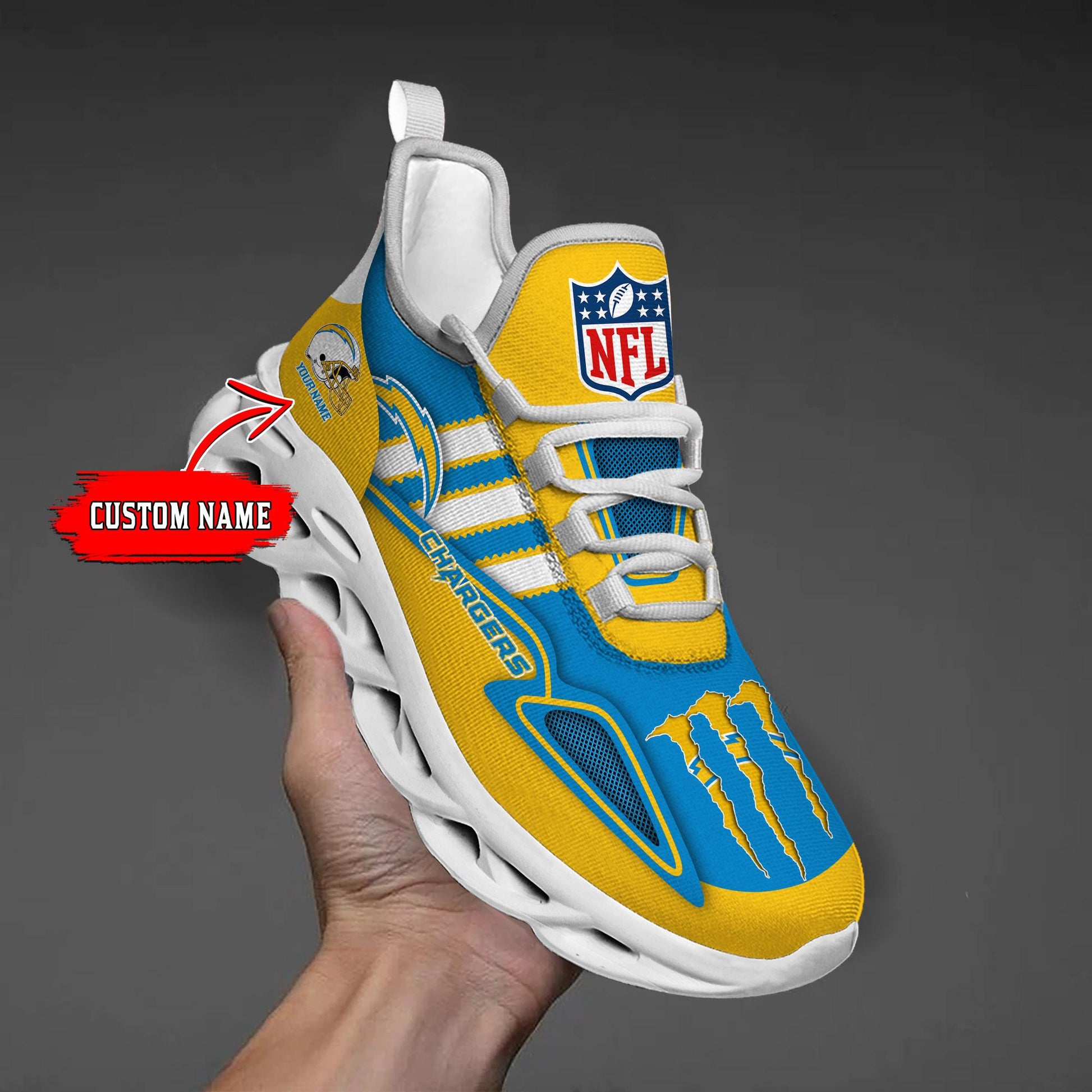 FoxnFish Los Angeles Chargers Max Soul Shoes Sneakers For Men And Women