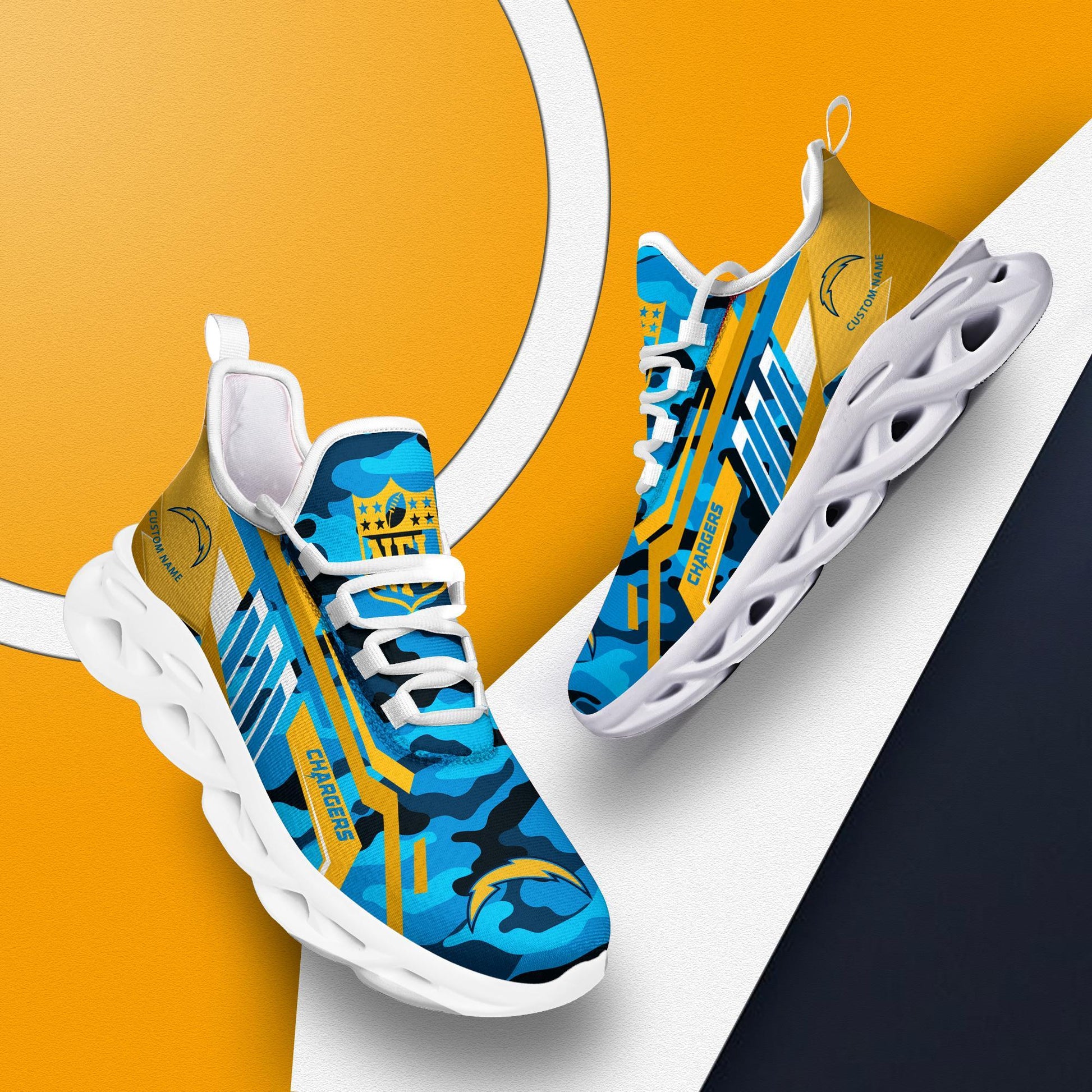 FoxnFish Los Angeles Chargers Max Soul Shoes Sneakers For Men And Women