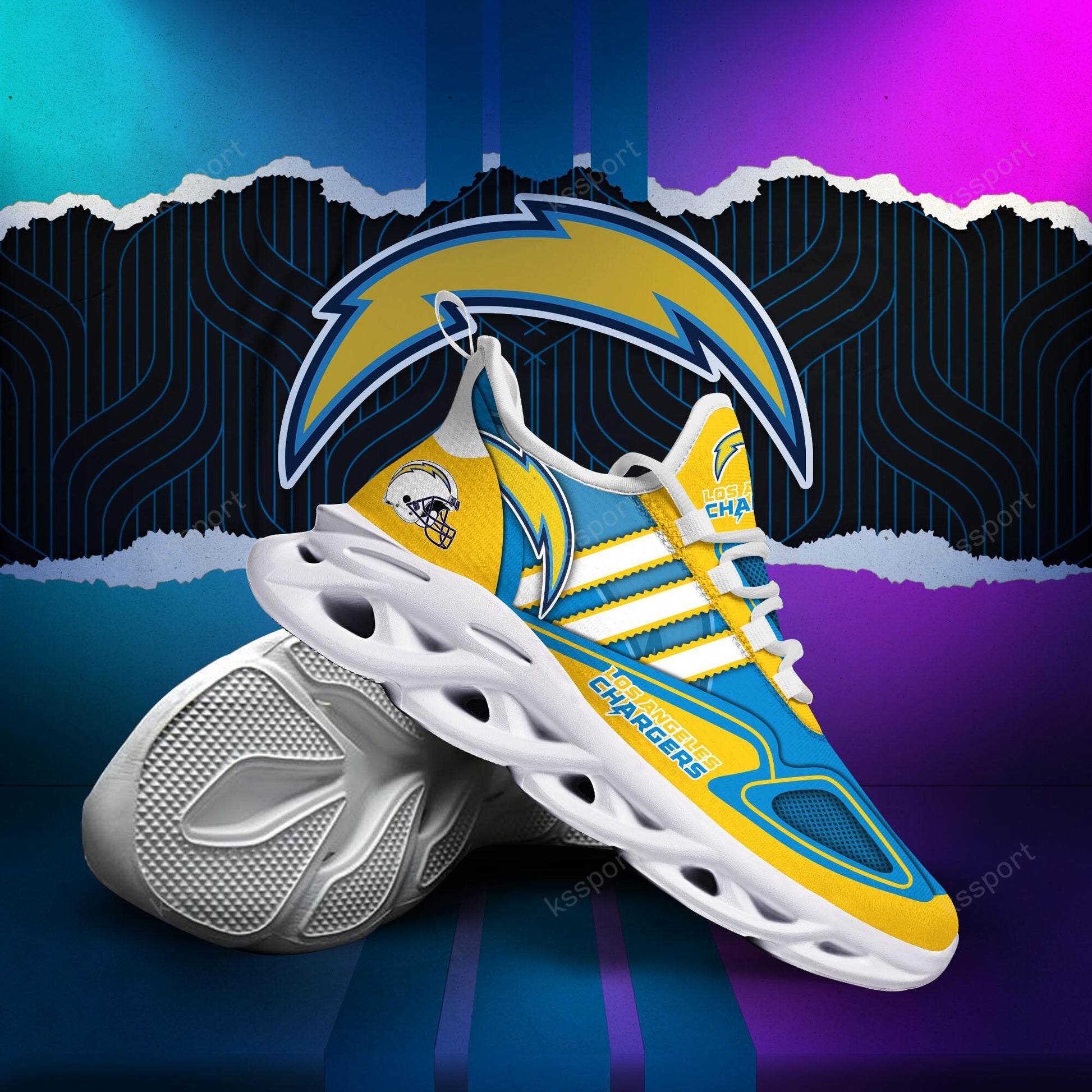 FoxnFish Los Angeles Chargers Max Soul Shoes Sneakers For Men And Women