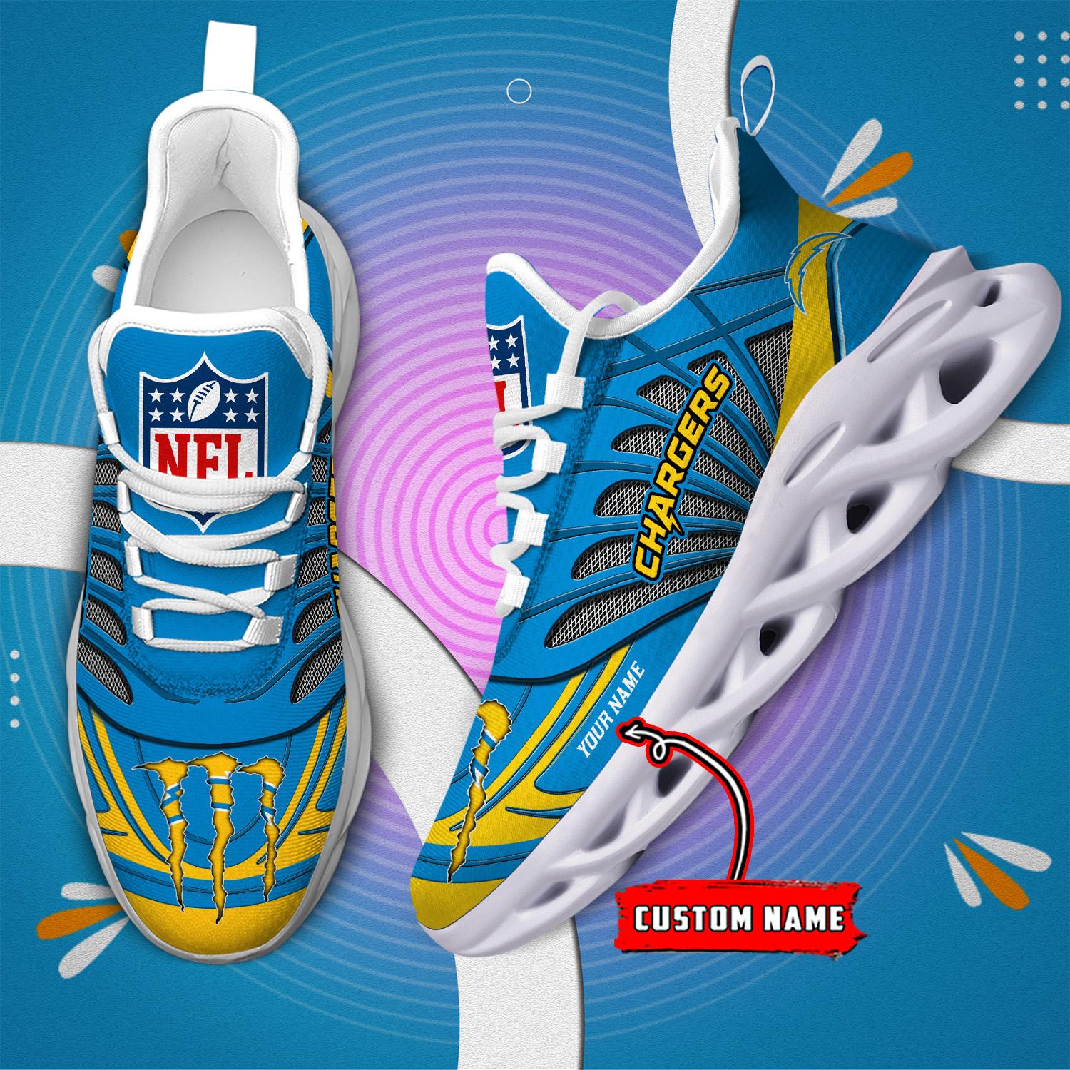 FoxnFish Los Angeles Chargers Max Soul Shoes Sneakers For Men And Women