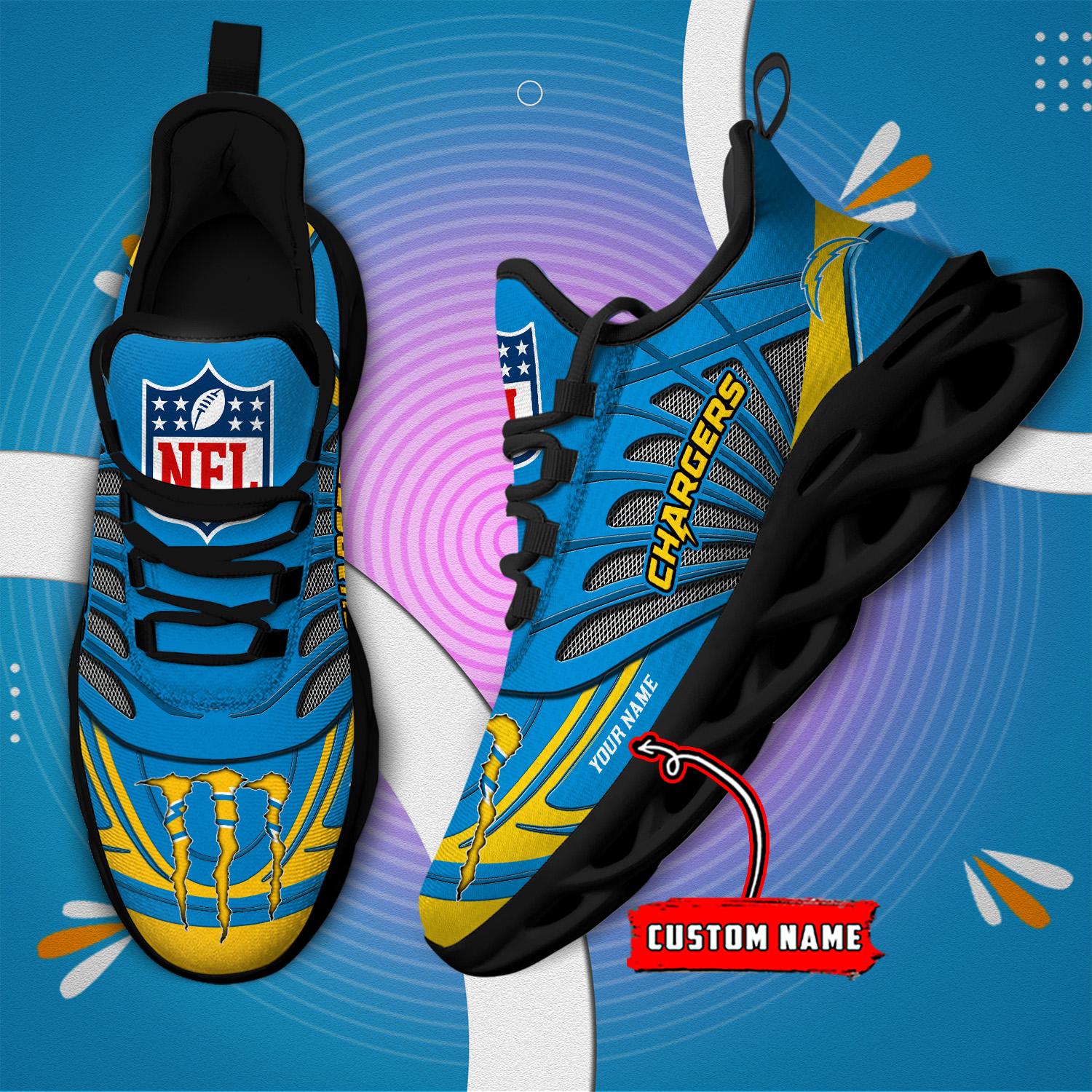 FoxnFish Los Angeles Chargers Max Soul Shoes Sneakers For Men And Women