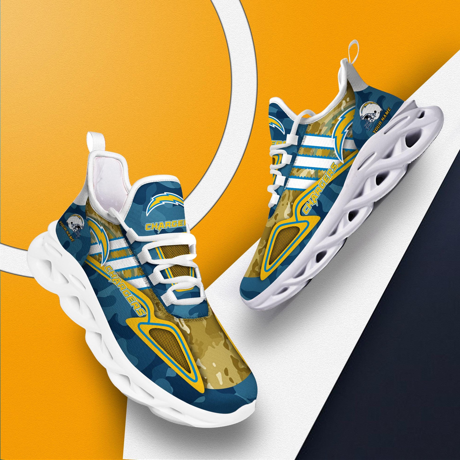 FoxnFish Los Angeles Chargers Max Soul Shoes Sneakers For Men And Women