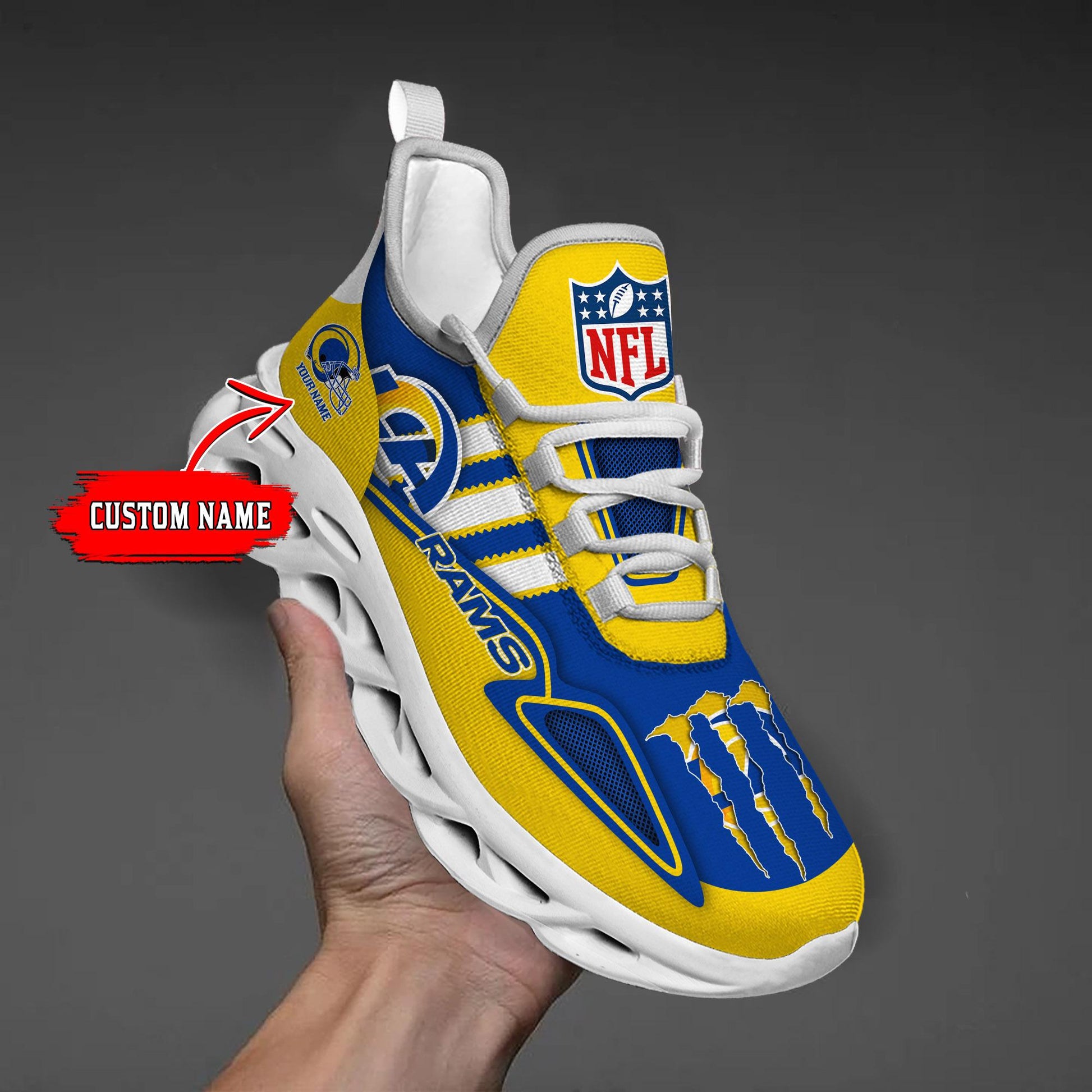 FoxnFish Los Angeles Rams Max Soul Shoes Sneakers For Men And Women