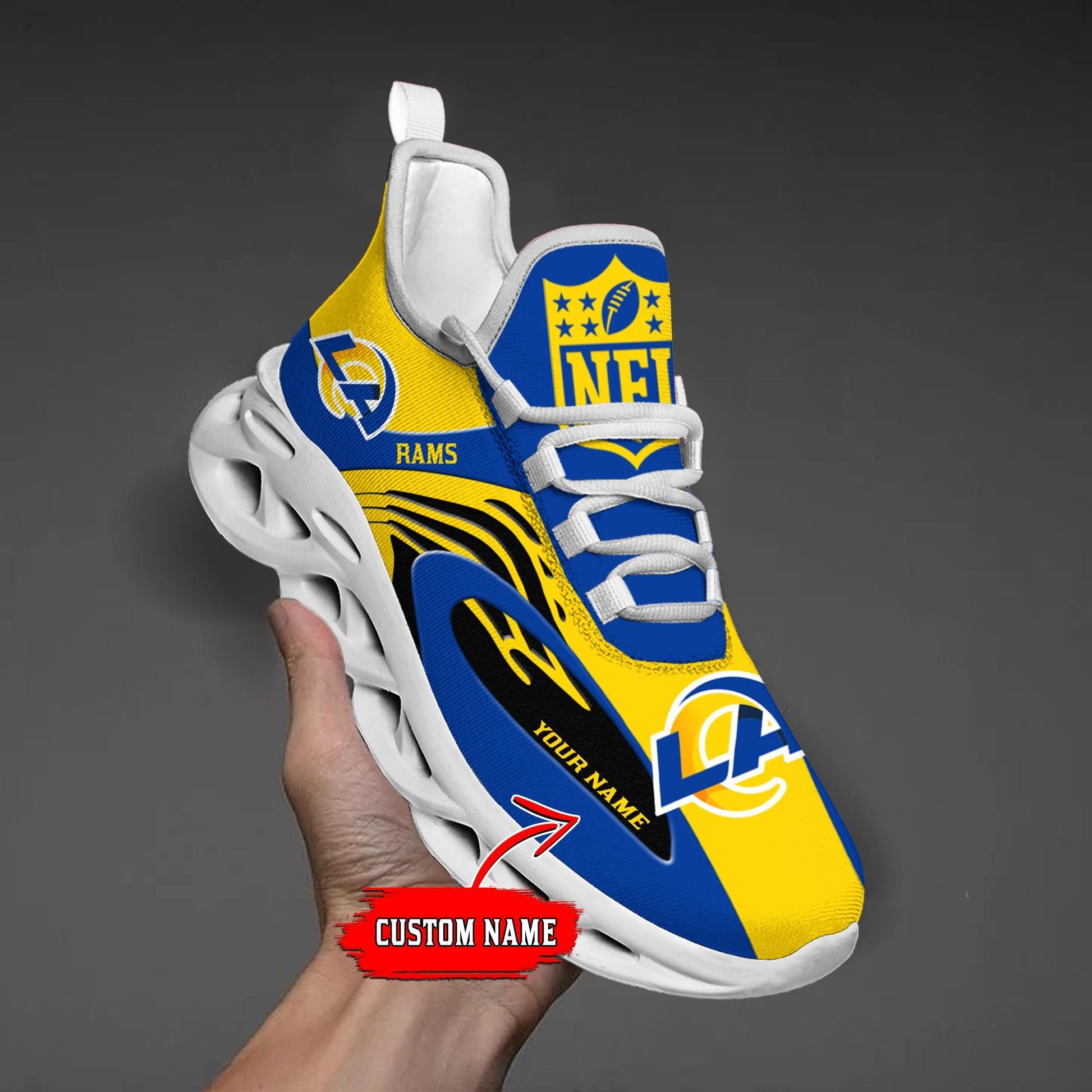 FoxnFish Los Angeles Rams Max Soul Shoes Sneakers For Men And Women