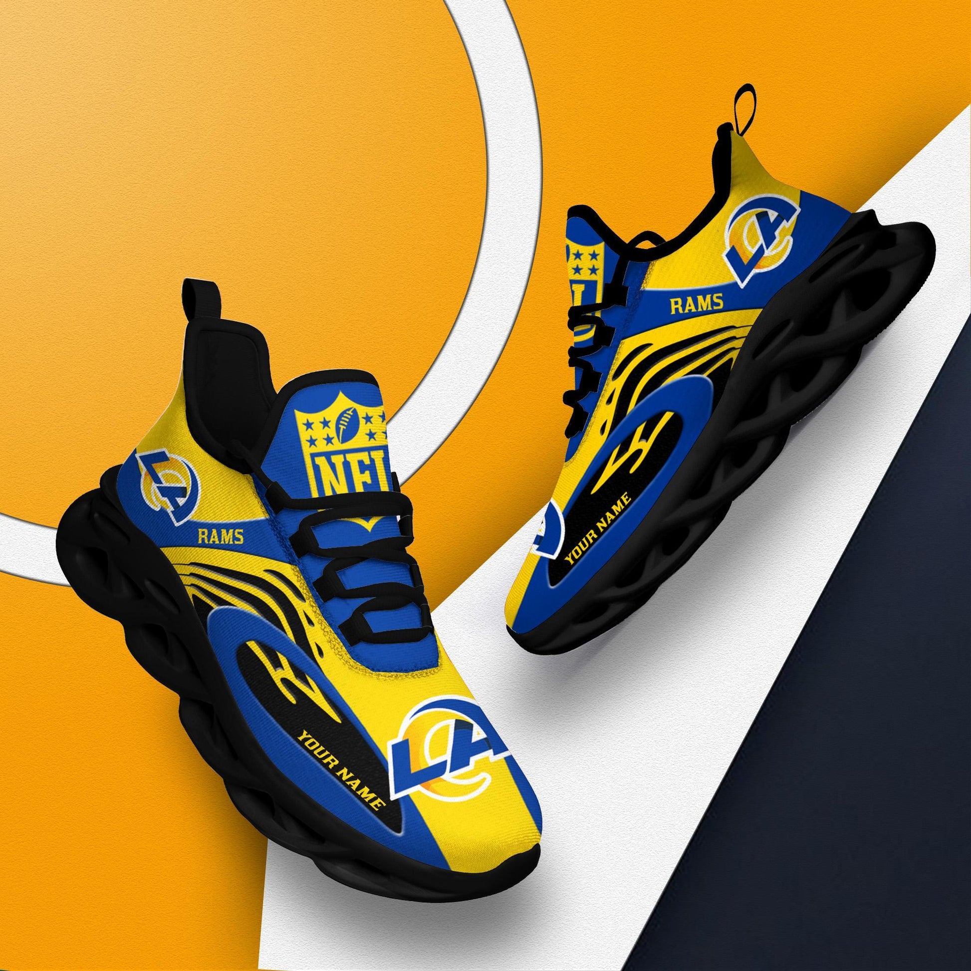 FoxnFish Los Angeles Rams Max Soul Shoes Sneakers For Men And Women