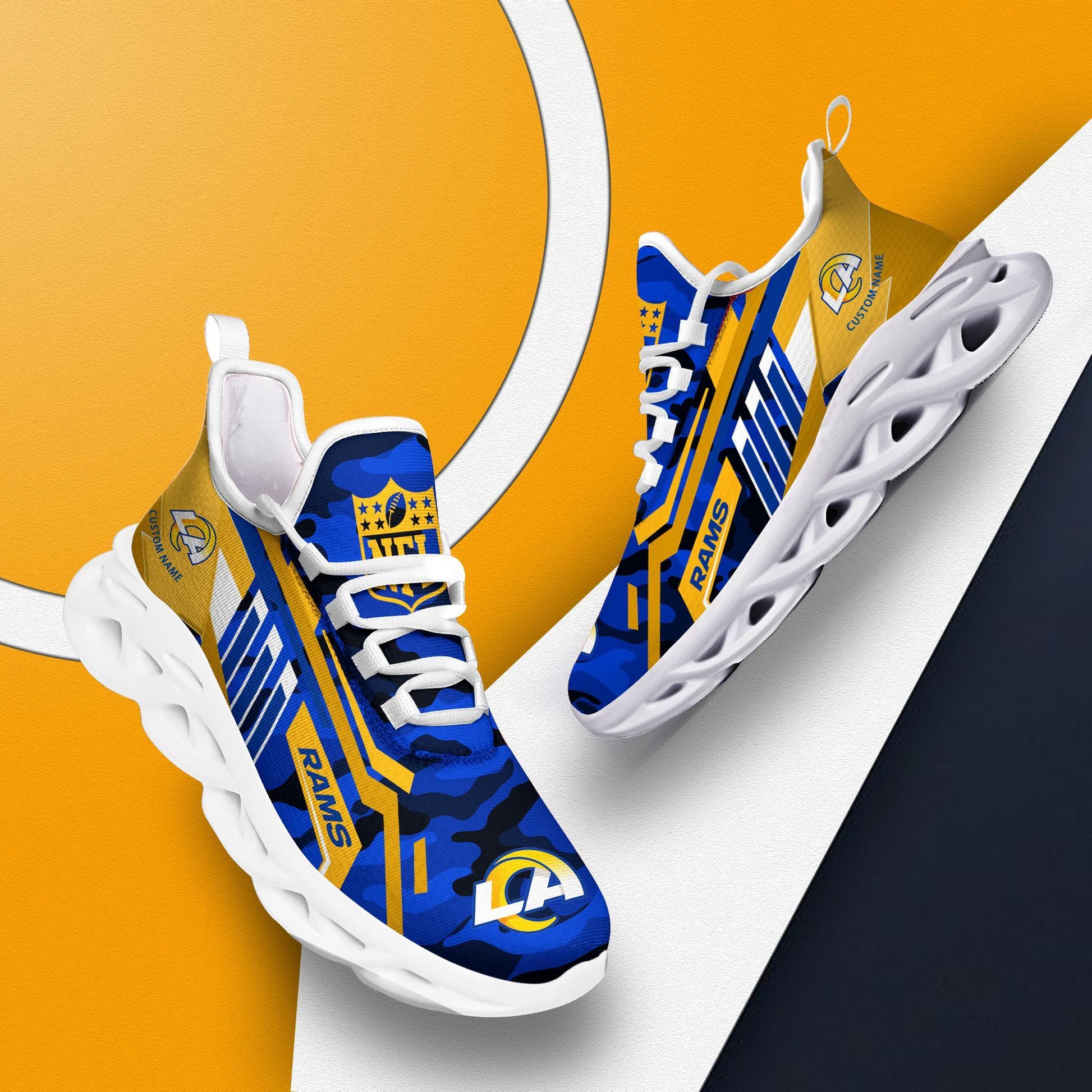 FoxnFish Los Angeles Rams Max Soul Shoes Sneakers For Men And Women