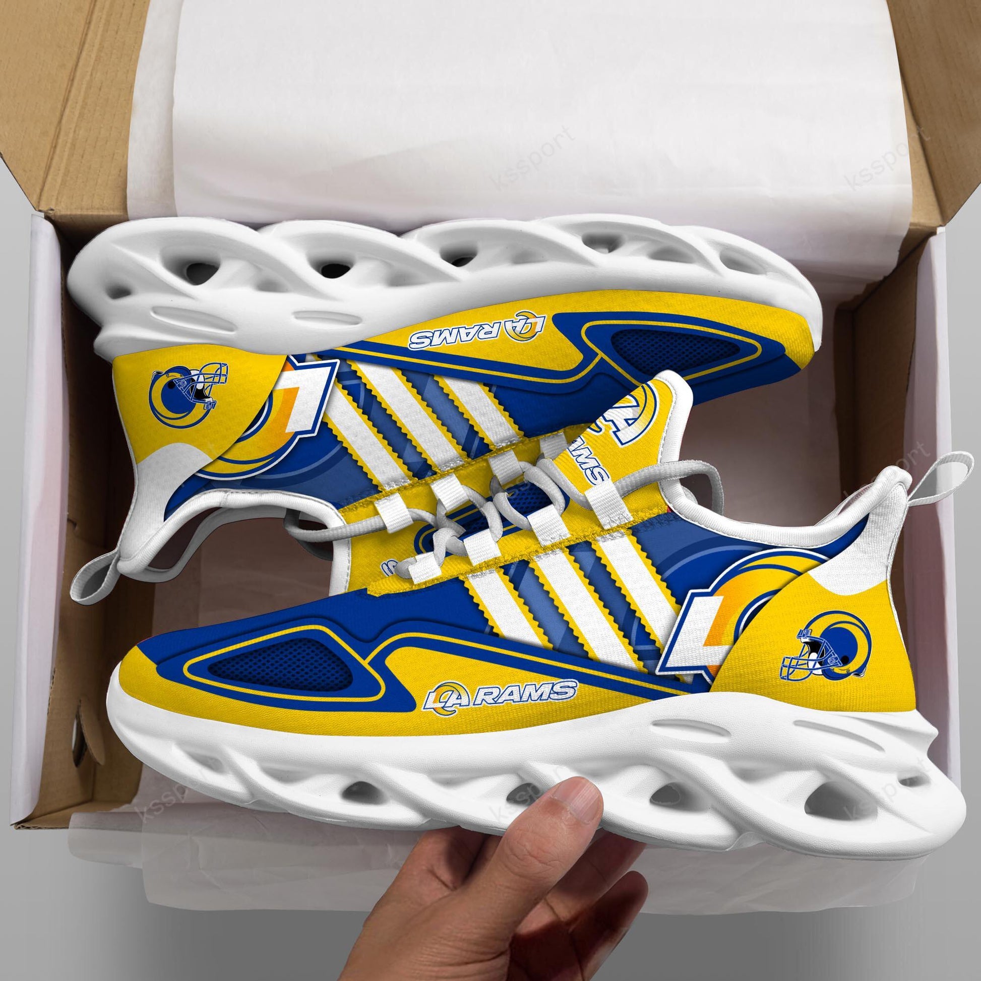 FoxnFish Los Angeles Rams Max Soul Shoes Sneakers For Men And Women