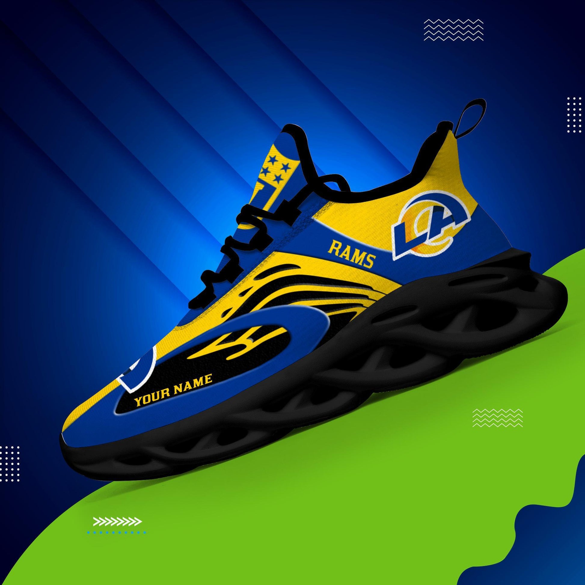 FoxnFish Los Angeles Rams Max Soul Shoes Sneakers For Men And Women