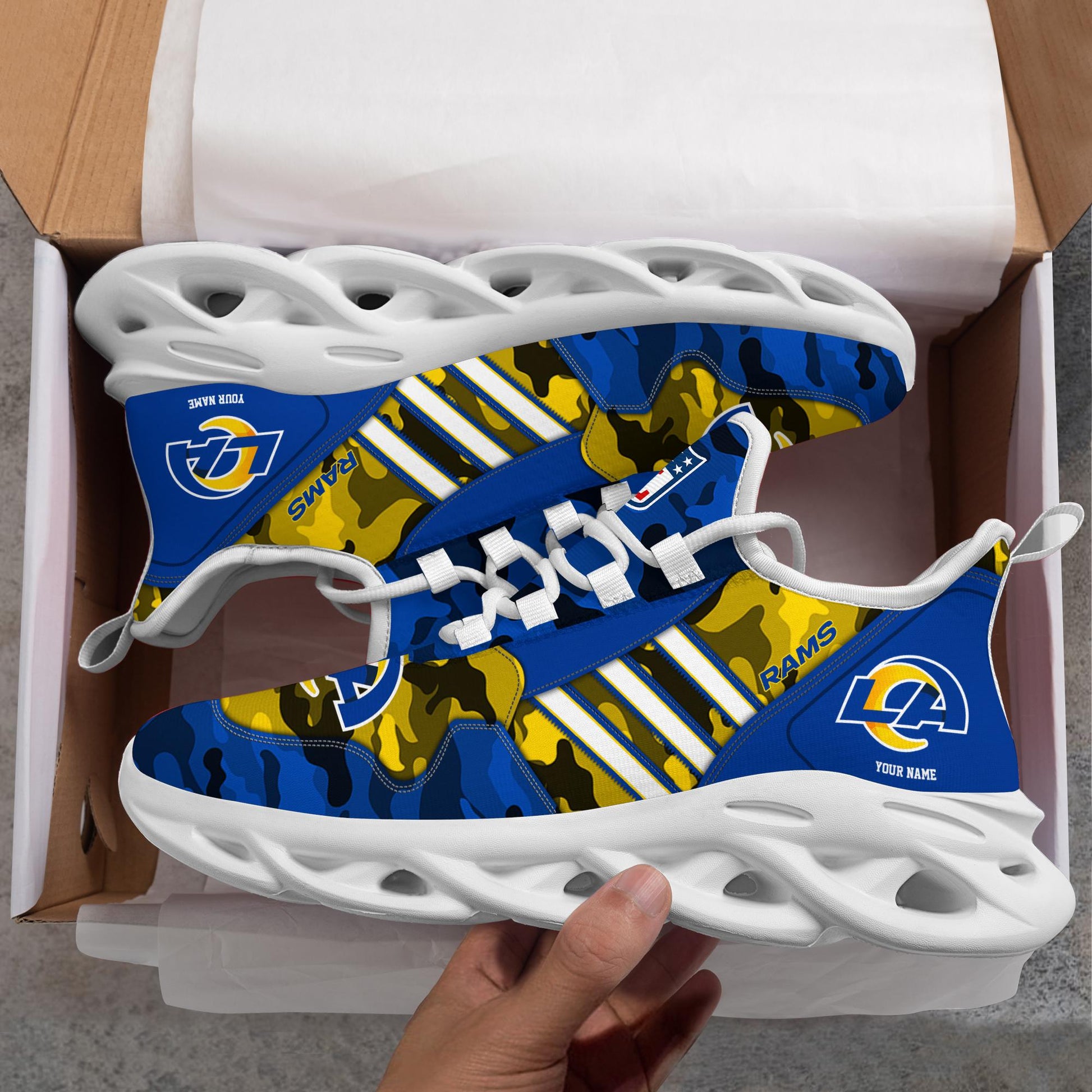 FoxnFish Los Angeles Rams Max Soul Shoes Sneakers For Men And Women