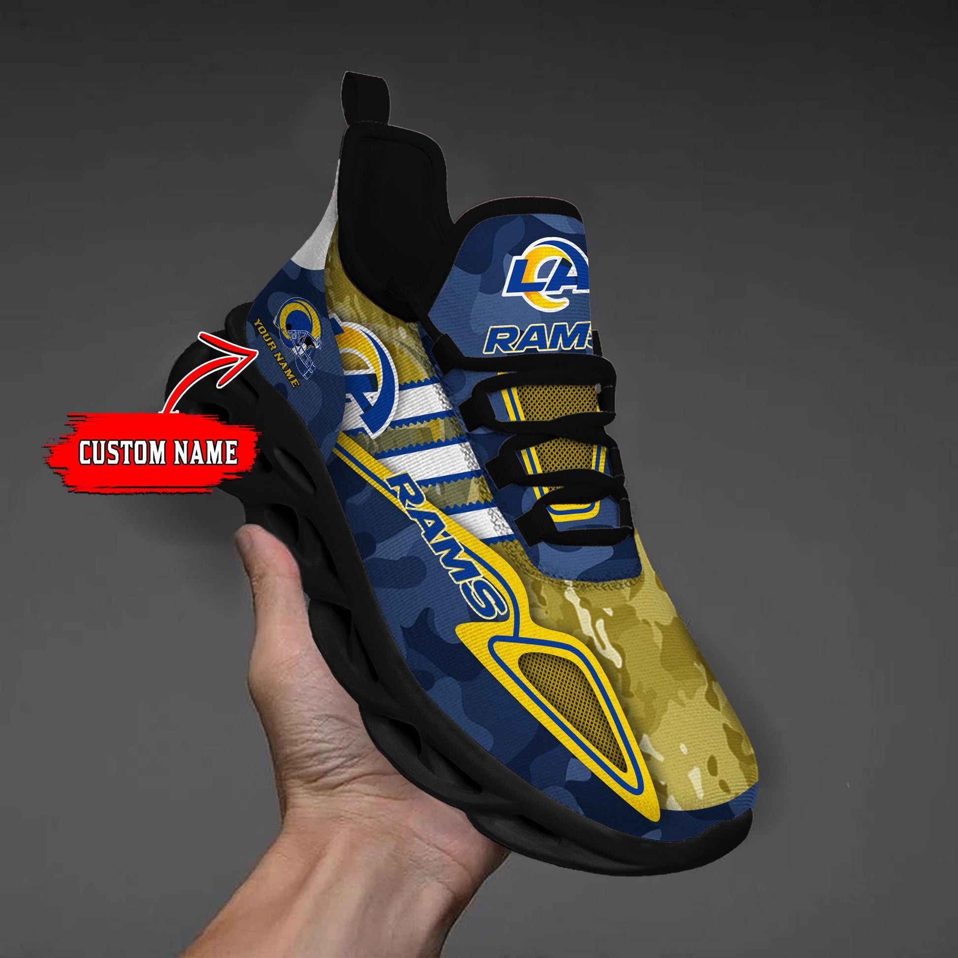 FoxnFish Los Angeles Rams Max Soul Shoes Sneakers For Men And Women