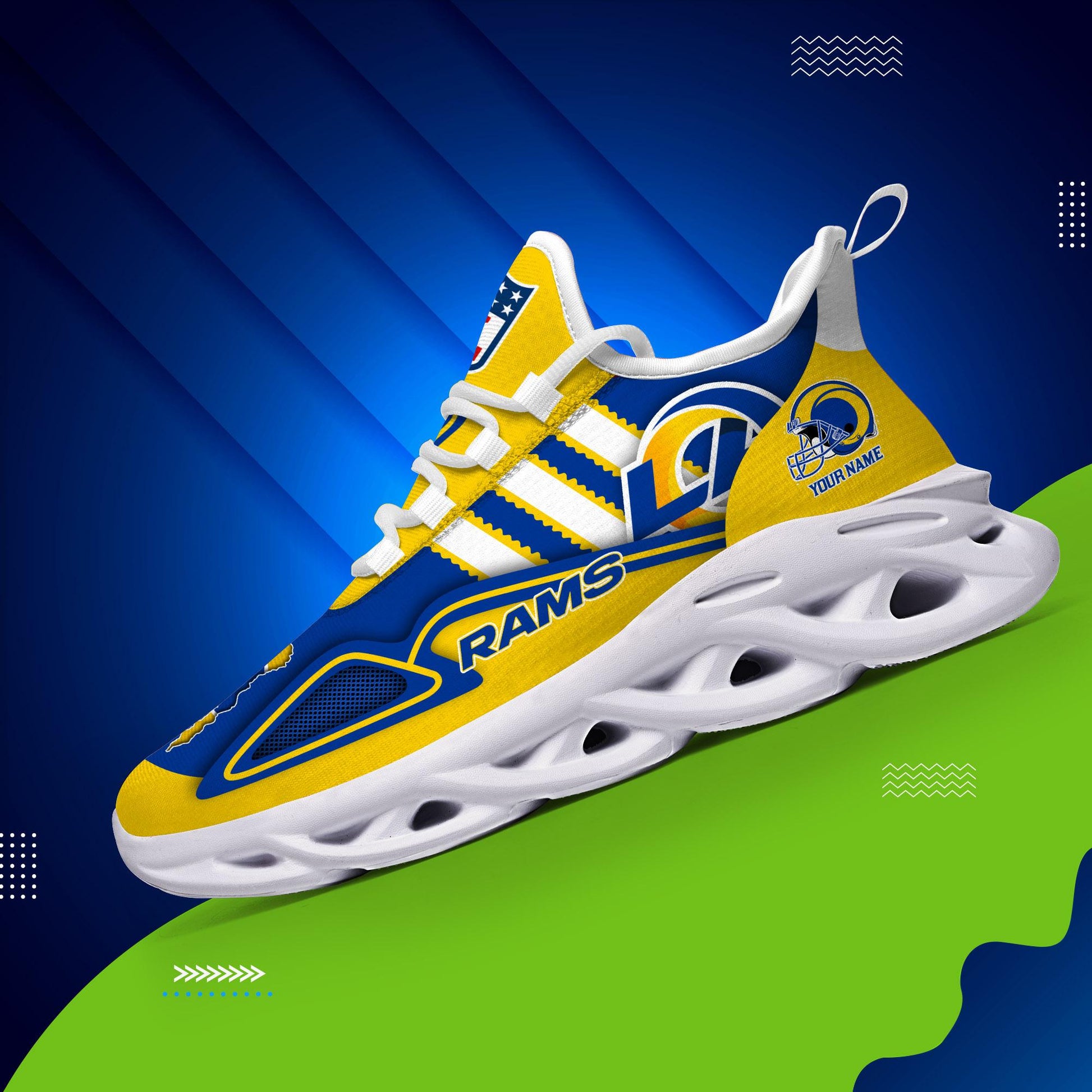 FoxnFish Los Angeles Rams Max Soul Shoes Sneakers For Men And Women