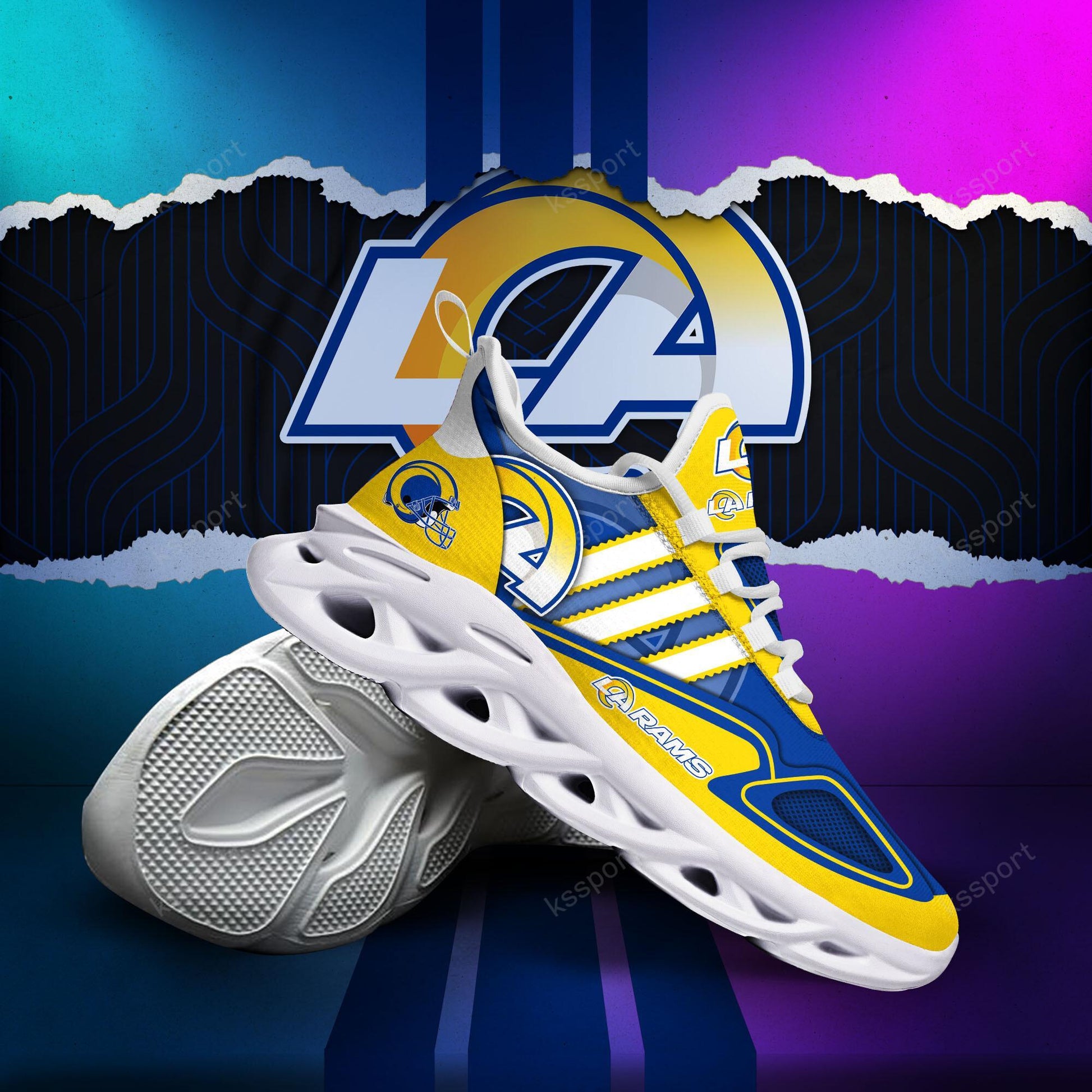 FoxnFish Los Angeles Rams Max Soul Shoes Sneakers For Men And Women