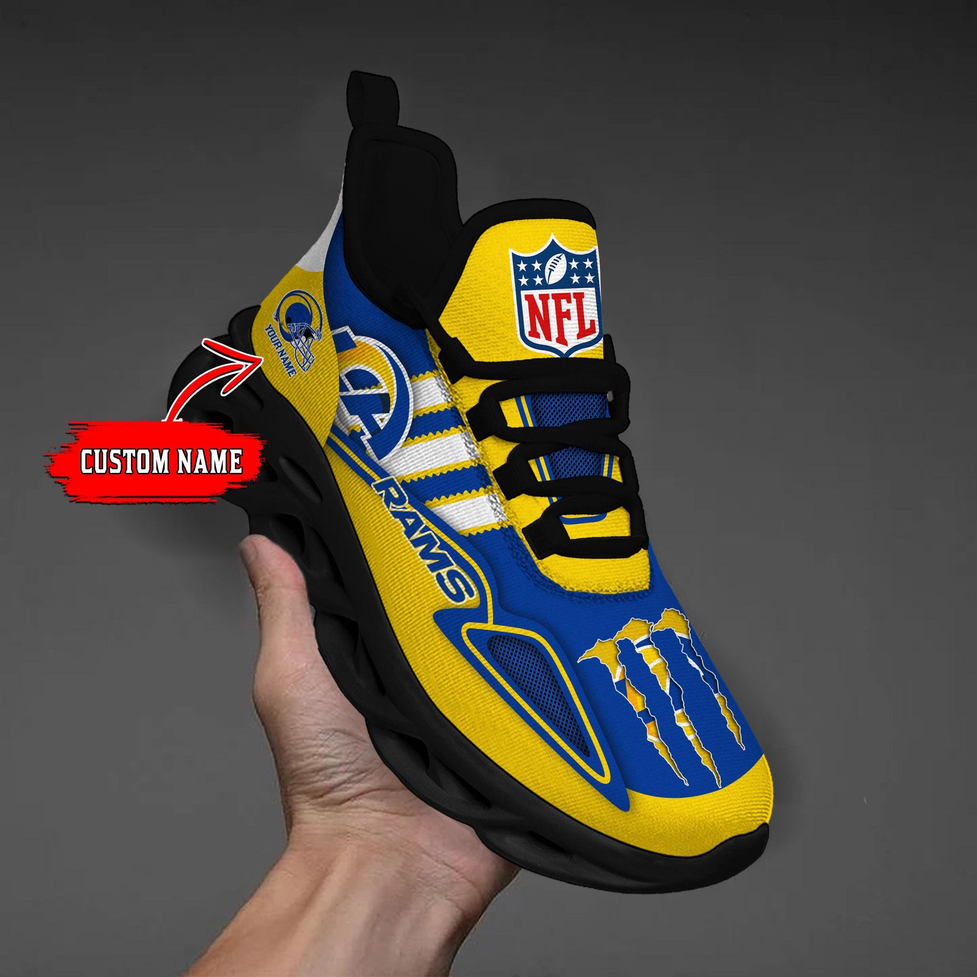 FoxnFish Los Angeles Rams Max Soul Shoes Sneakers For Men And Women