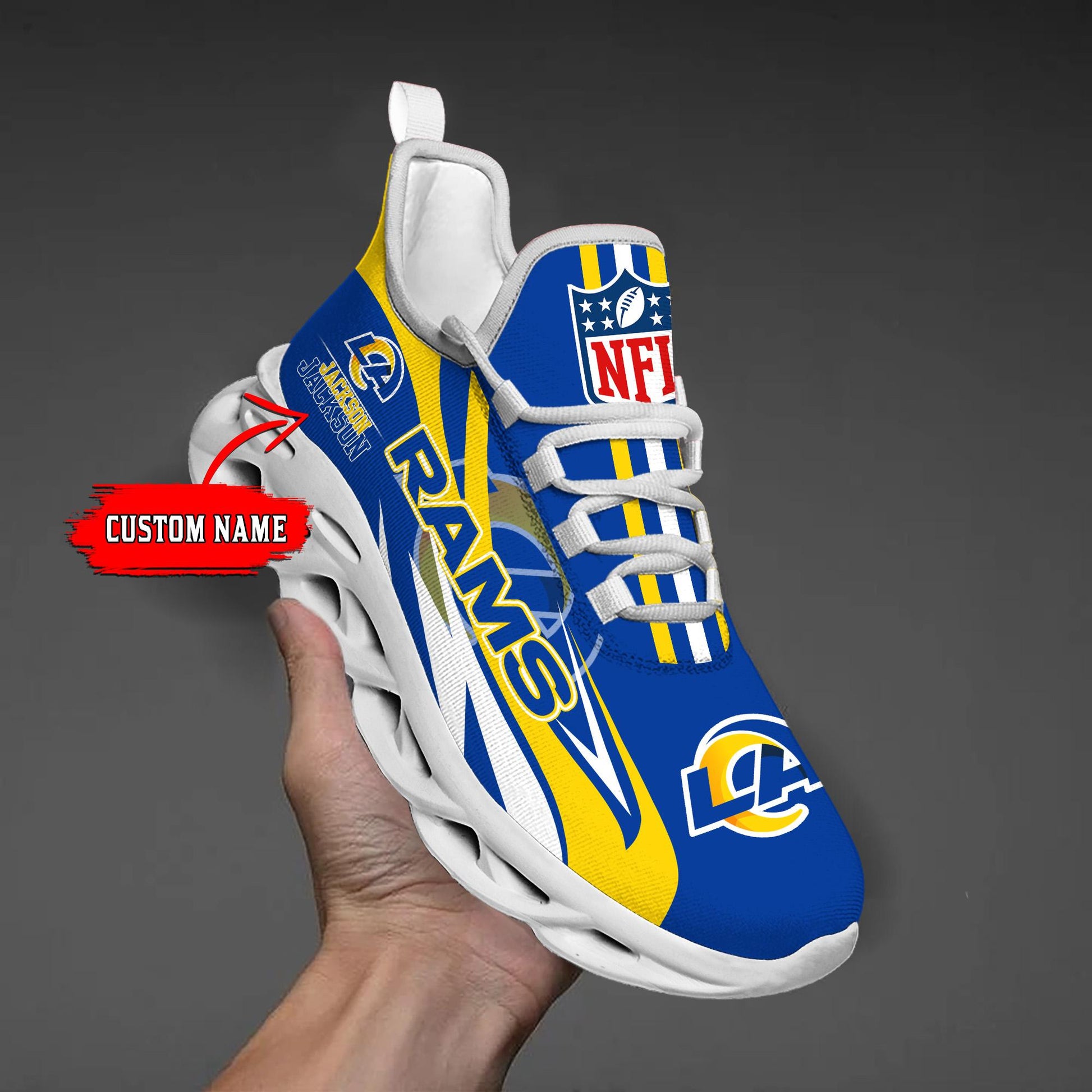 FoxnFish Los Angeles Rams Max Soul Shoes Sneakers For Men And Women