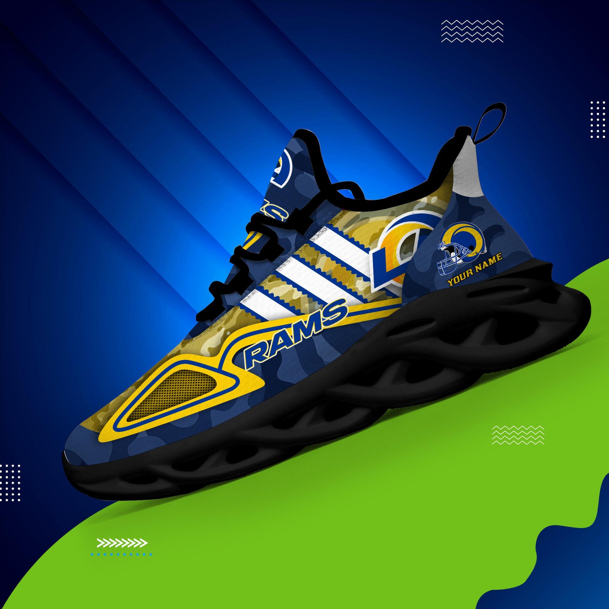 FoxnFish Los Angeles Rams Max Soul Shoes Sneakers For Men And Women