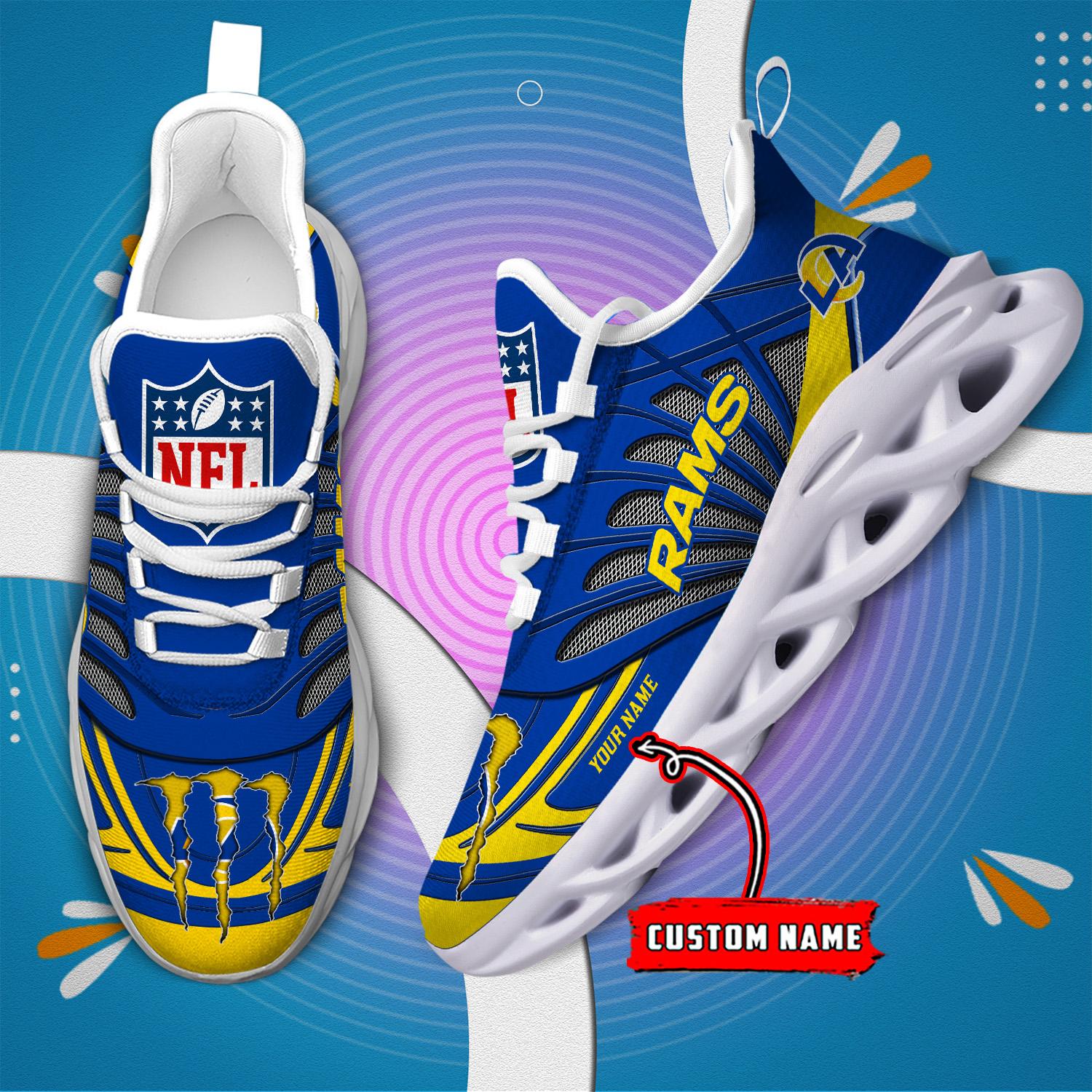 FoxnFish Los Angeles Rams Max Soul Shoes Sneakers For Men And Women