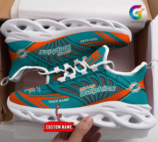 FoxnFish Miami Dolphins Max Soul Shoes Sneakers For Men And Women