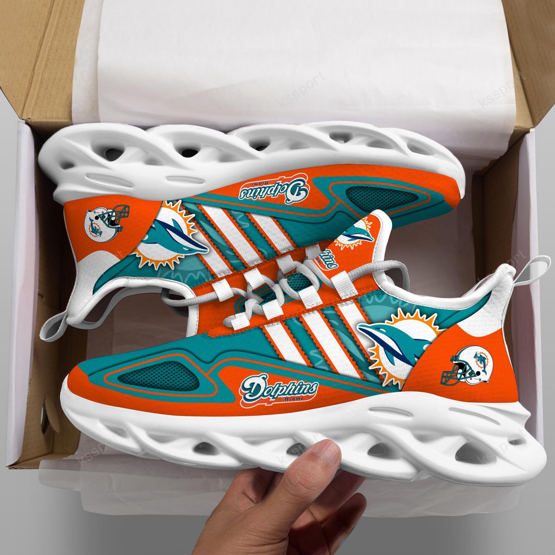 FoxnFish Miami Dolphins Max Soul Shoes Sneakers For Men And Women