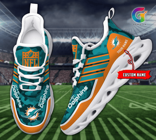 FoxnFish Miami Dolphins Max Soul Shoes Sneakers For Men And Women