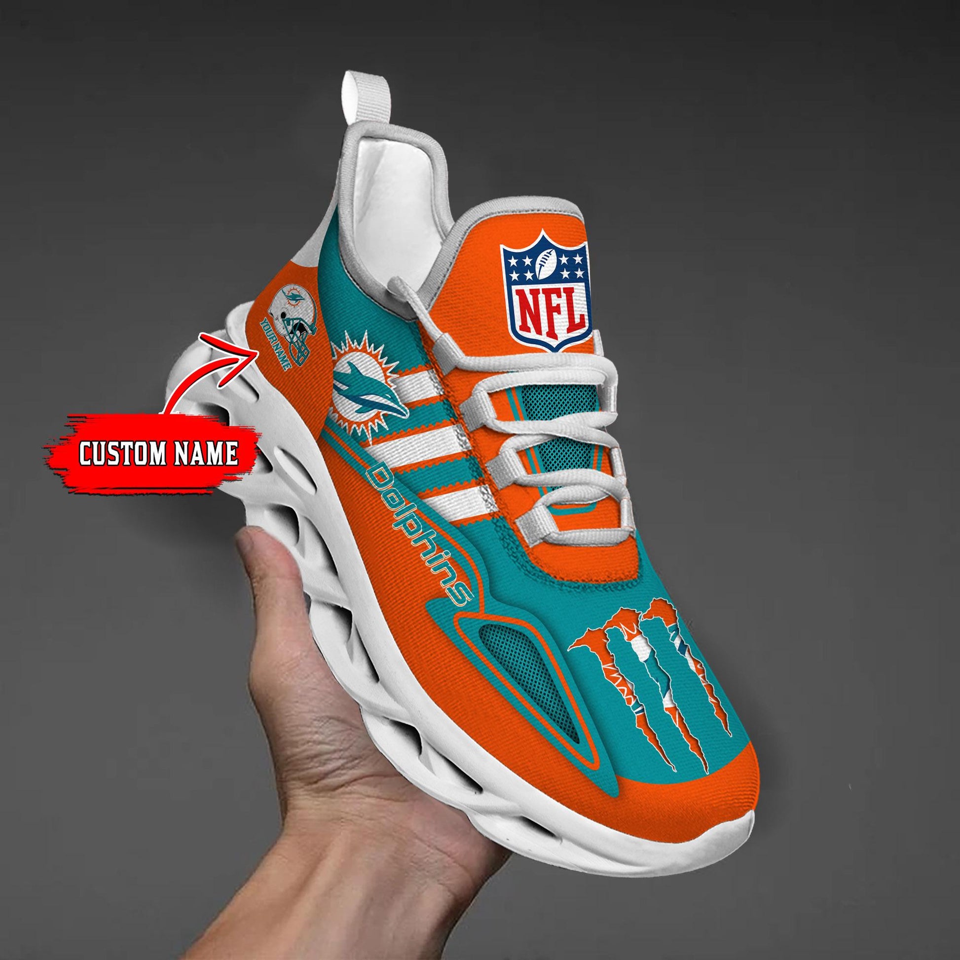 FoxnFish Miami Dolphins Max Soul Shoes Sneakers For Men And Women