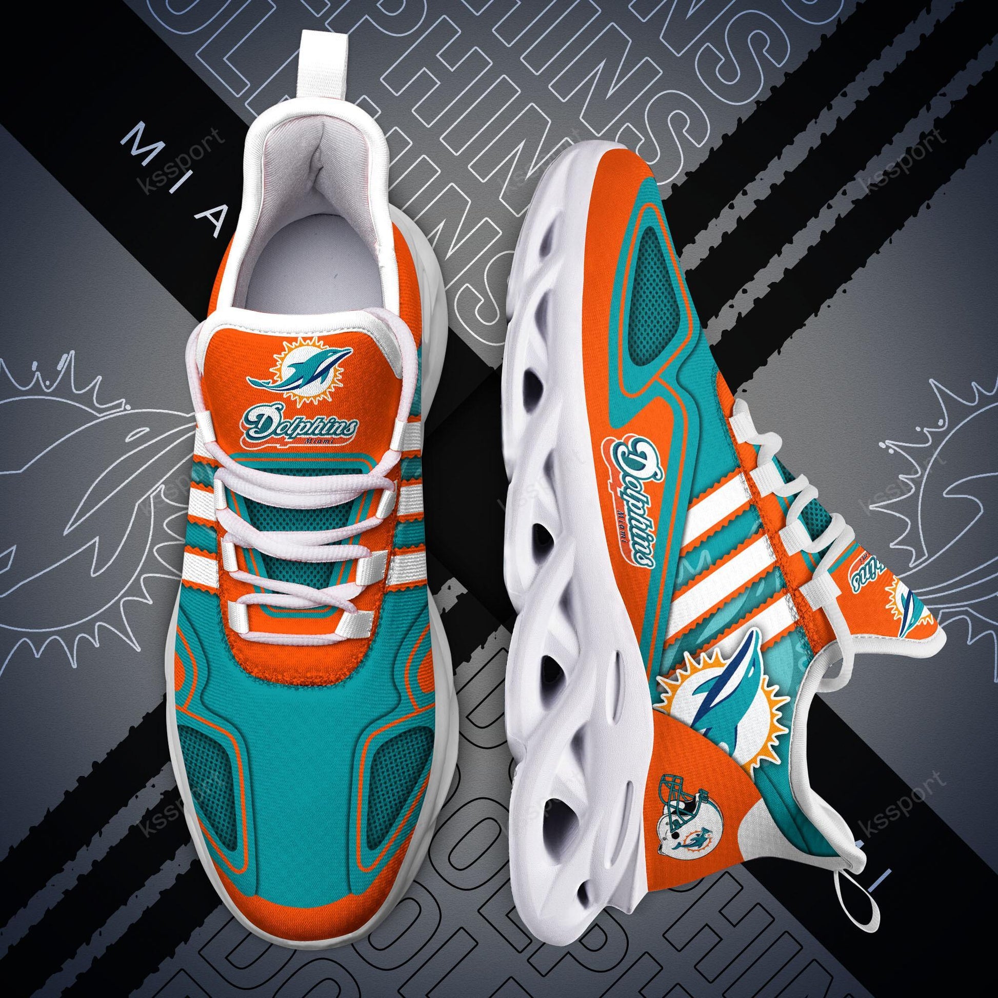 FoxnFish Miami Dolphins Max Soul Shoes Sneakers For Men And Women